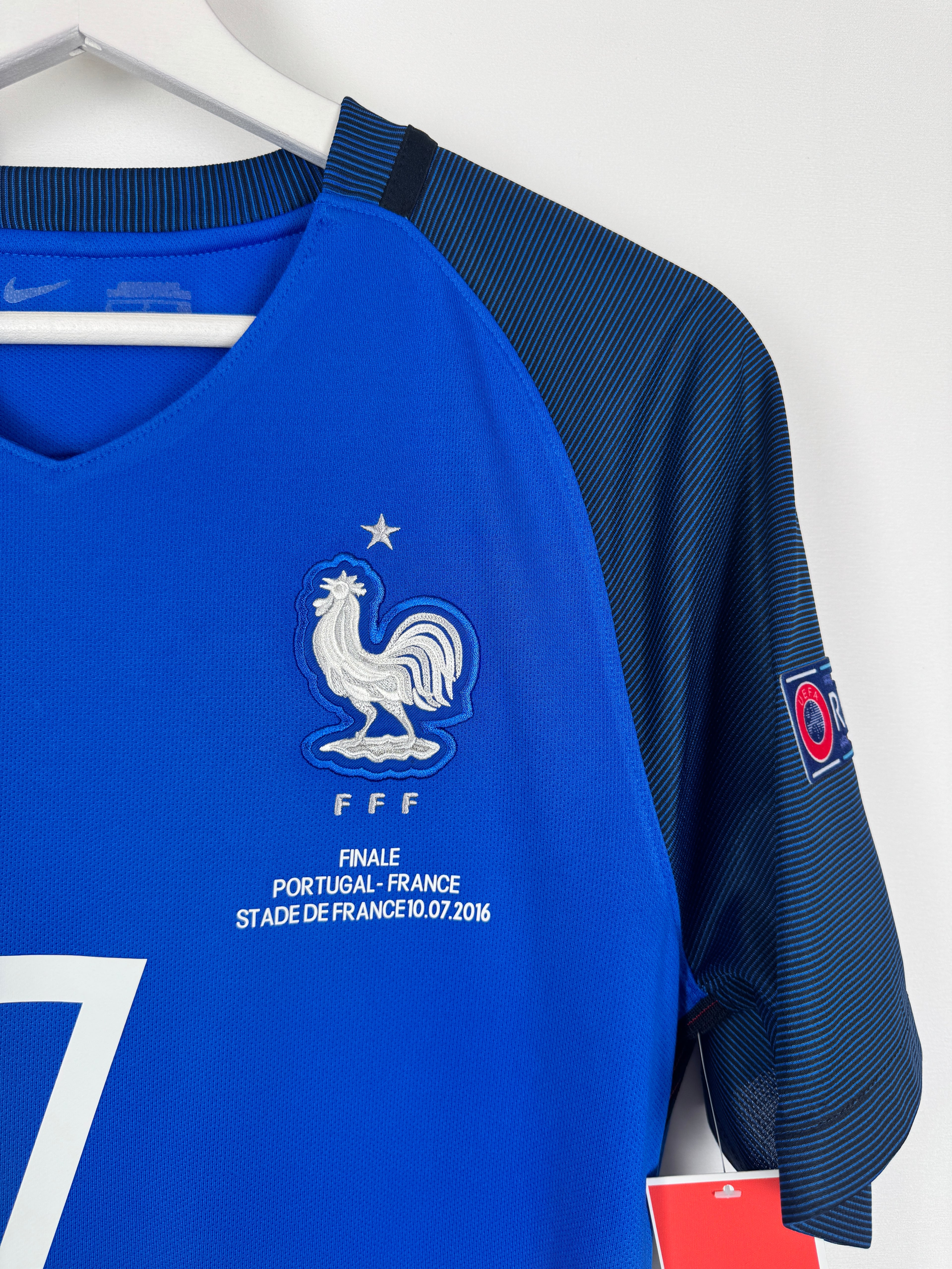 FRANCE NATIONAL FOOTBALL TEAM 2016 HOME JERSEY - GRIEZMANN #7 EURO FINAL (S)