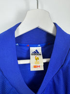 CAMISETA DE FÚTBOL SELECCIÓN DE FRANCIA 2002 LOCAL DEDICADA / FIRMADA (XL)