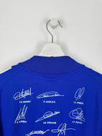 CAMISETA DE FÚTBOL SELECCIÓN DE FRANCIA 2002 LOCAL DEDICADA / FIRMADA (XL)