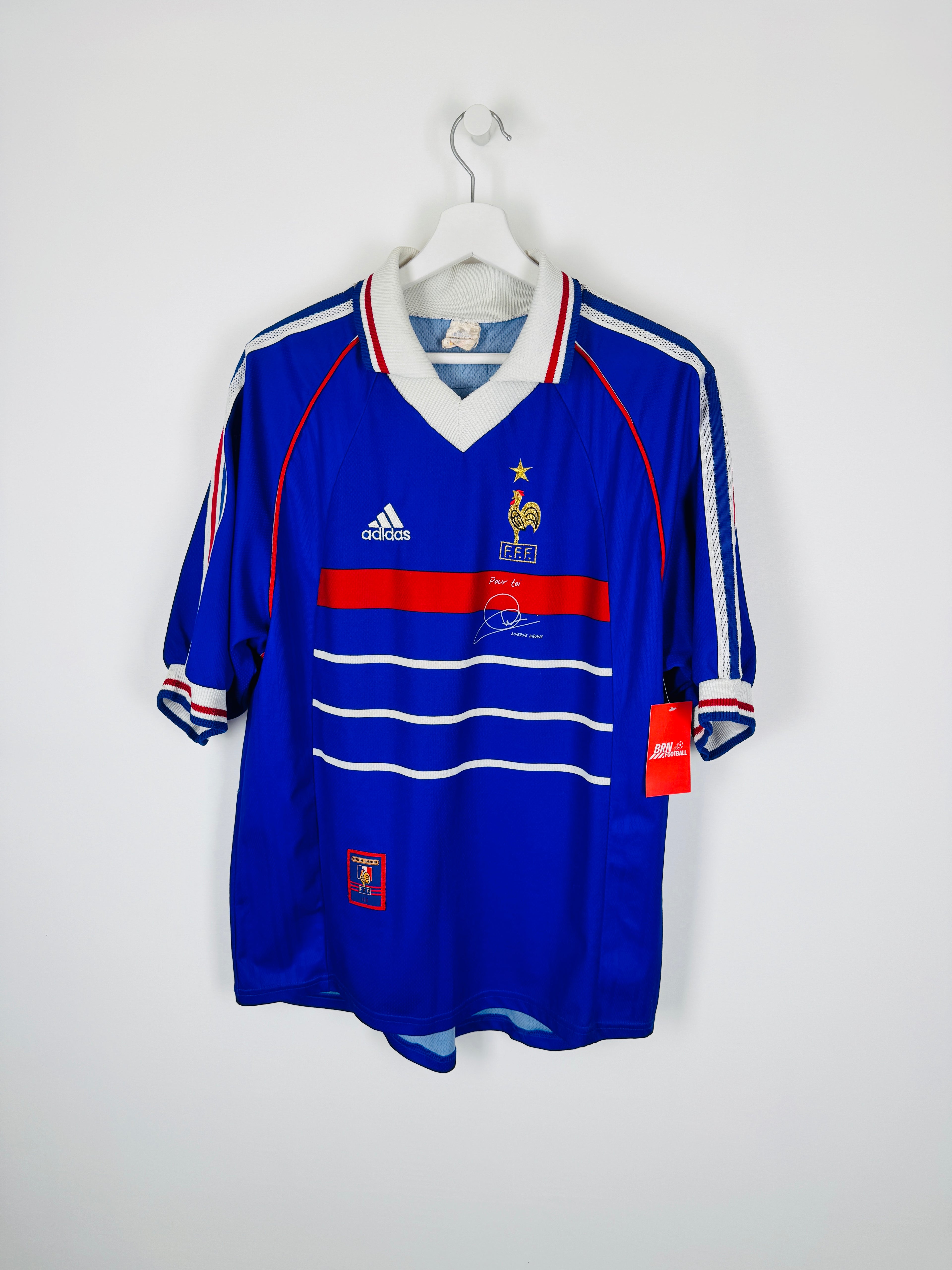 CAMISETA DE FÚTBOL SELECCIÓN DE FRANCIA 1998 LOCAL - ZIDANE #10 (XL)