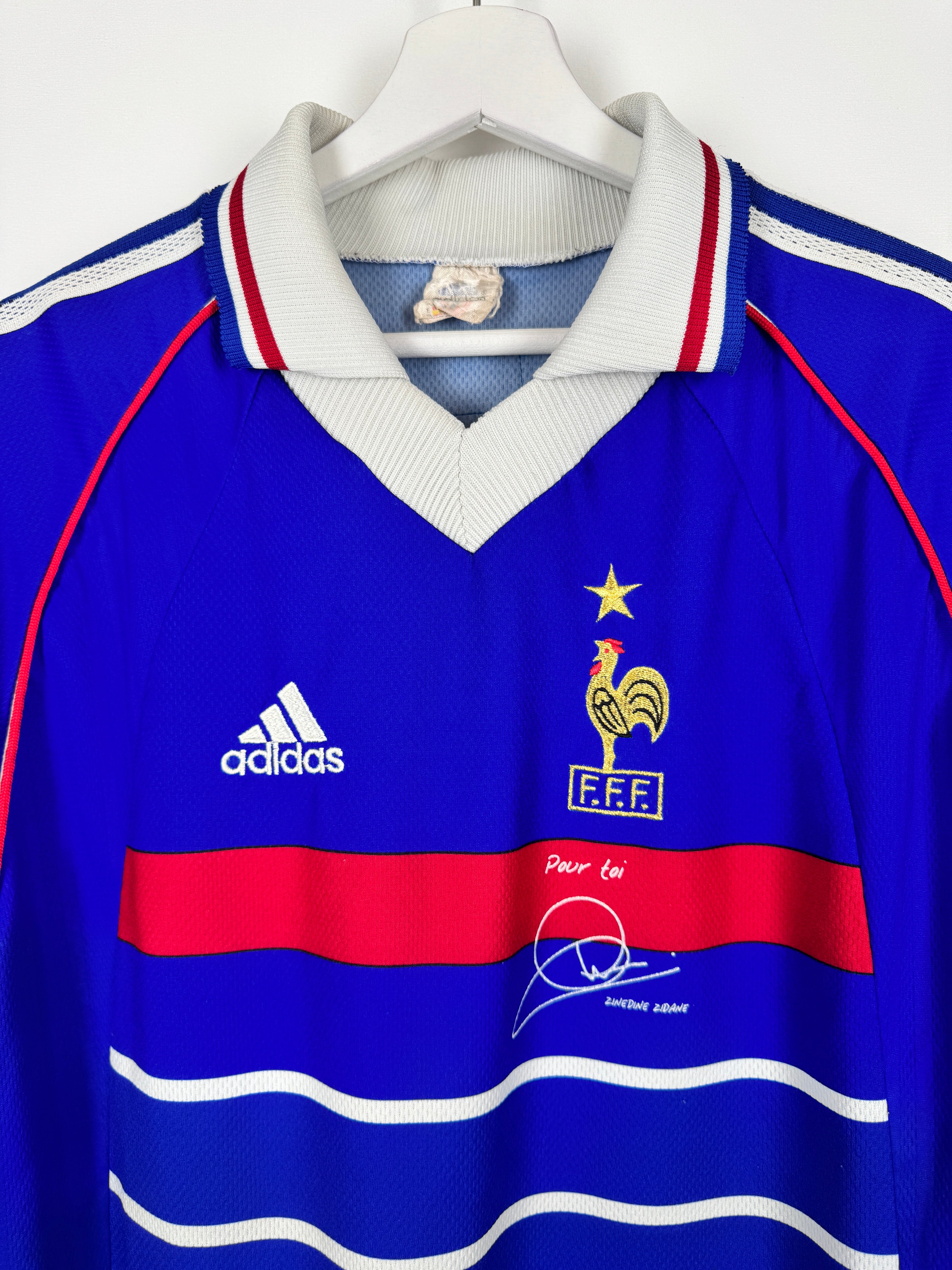CAMISETA DE FÚTBOL SELECCIÓN DE FRANCIA 1998 LOCAL - ZIDANE #10 (XL)