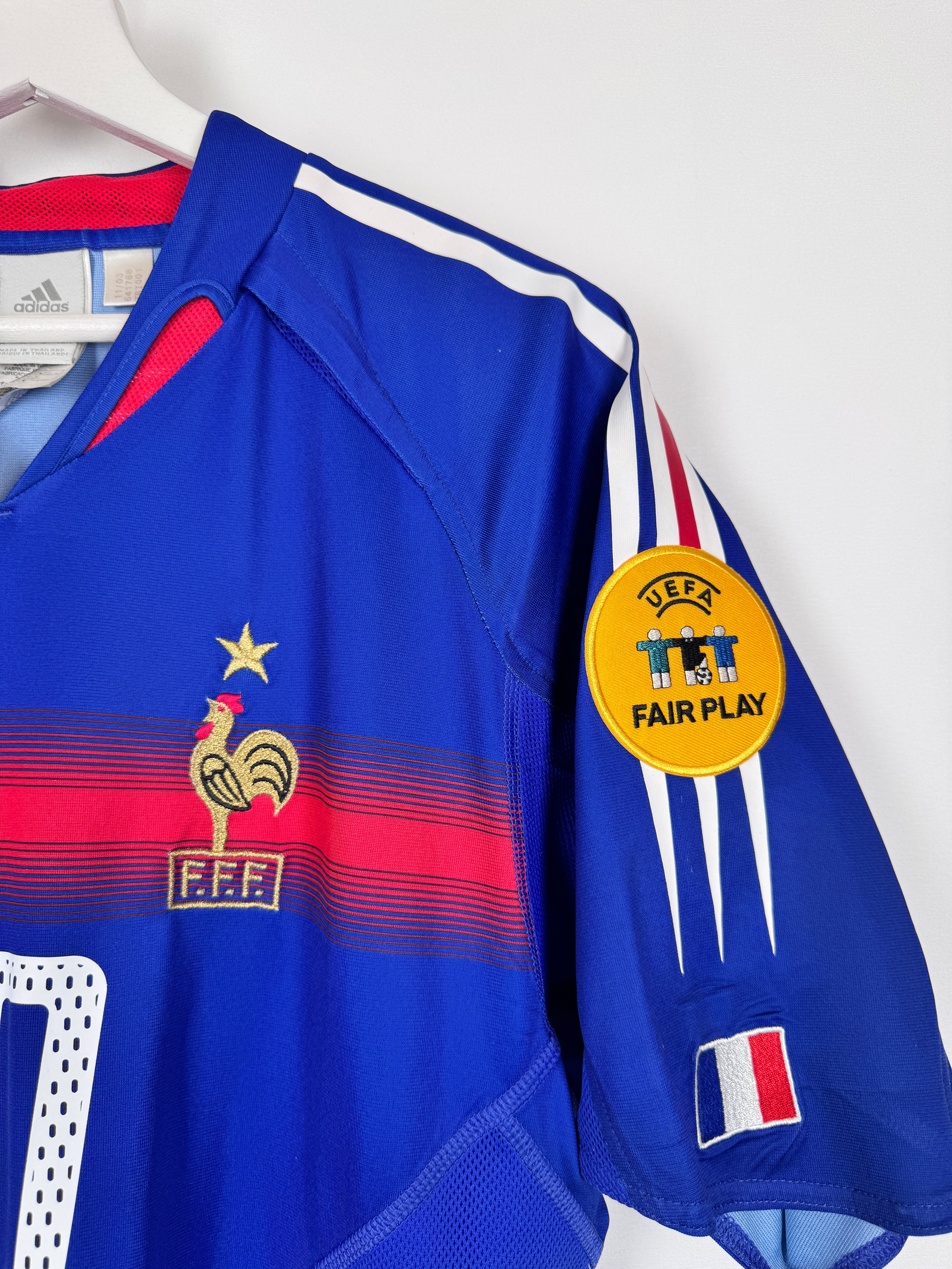 MAILLOT DE FOOTBALL ÉQUIPE DE FRANCE 2004 DOMICILE - ZINÉDINE ZIDANE #10 (M)