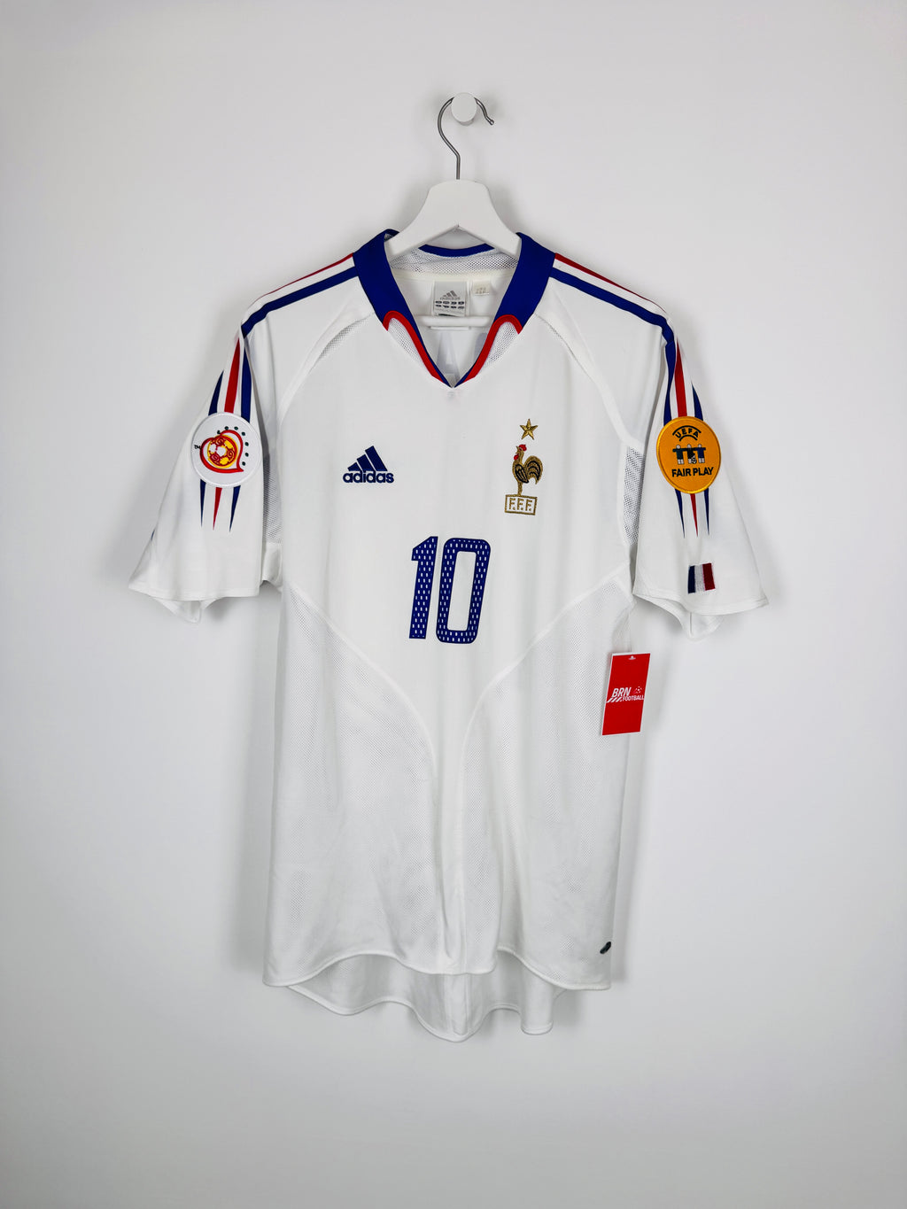 MAILLOT DE FOOTBALL ÉQUIPE DE FRANCE 2004 EXTÉRIEUR - ZINÉDINE ZIDANE #10 (M)