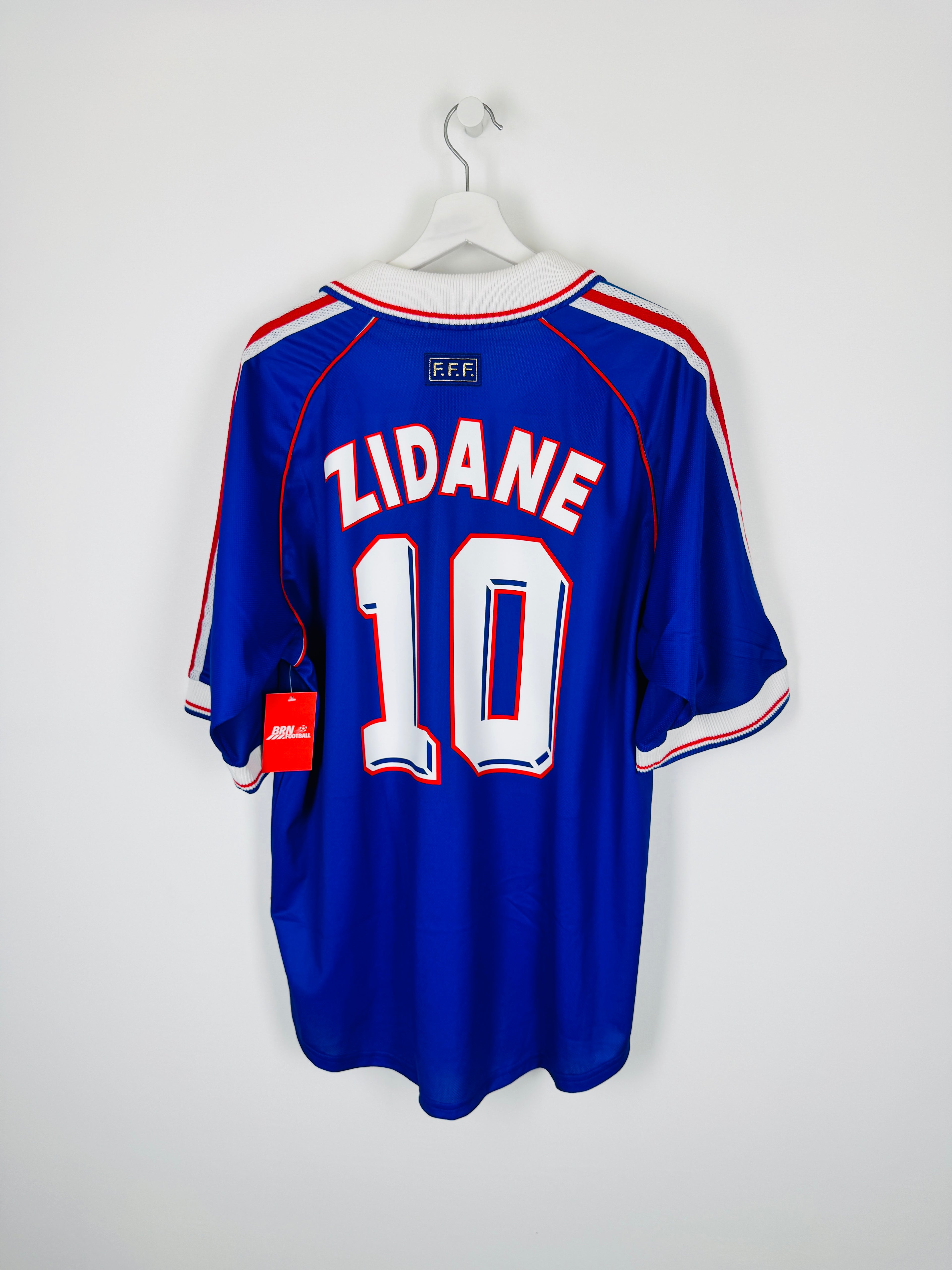 1998 FRANCE NATIONAL FOOTBALL TEAM HOME JERSEY - ZIDANE #10 (XL)