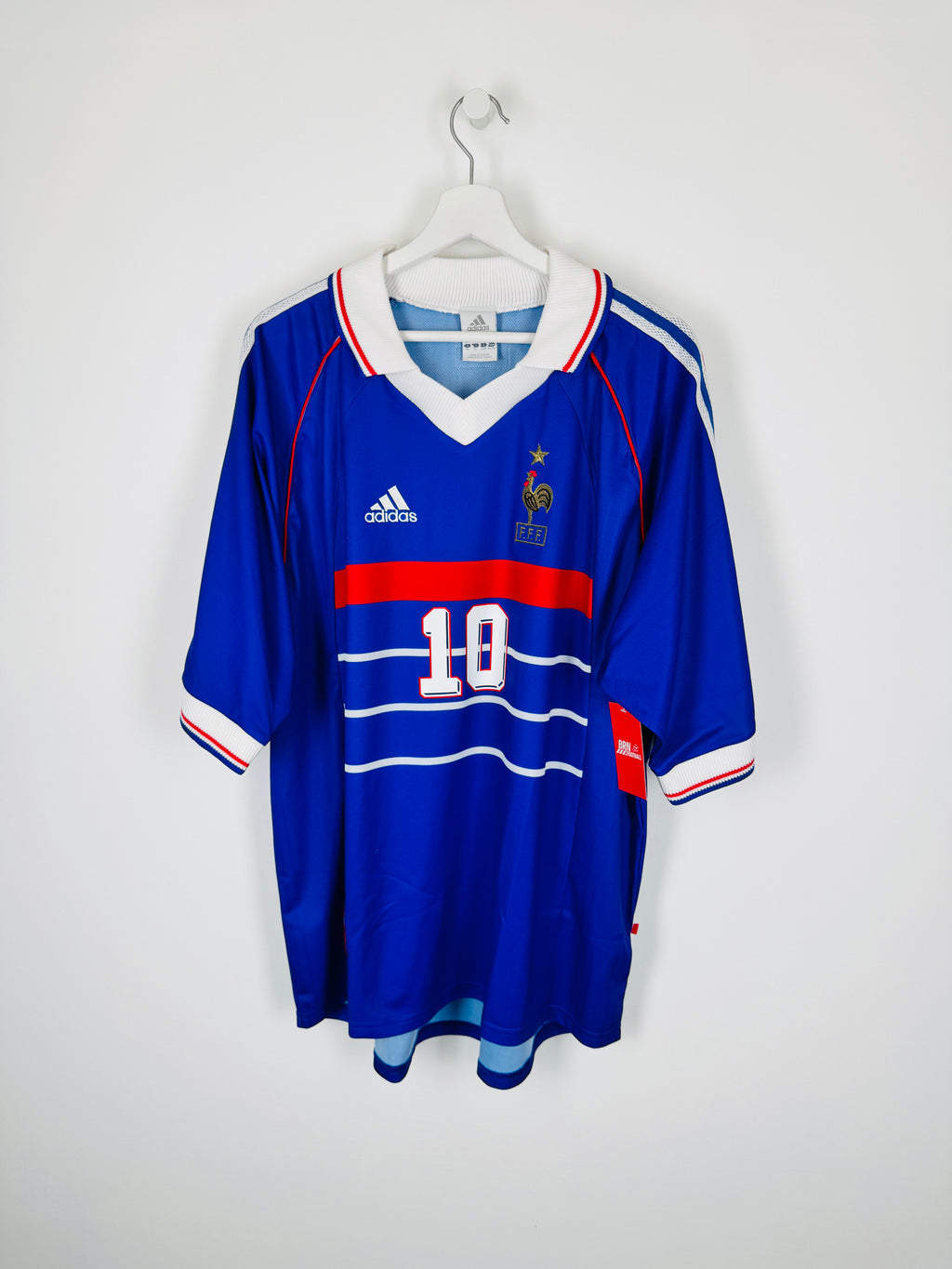 CAMISETA DE FÚTBOL SELECCIÓN DE FRANCIA 1998 LOCAL - ZIDANE #10 (XL)