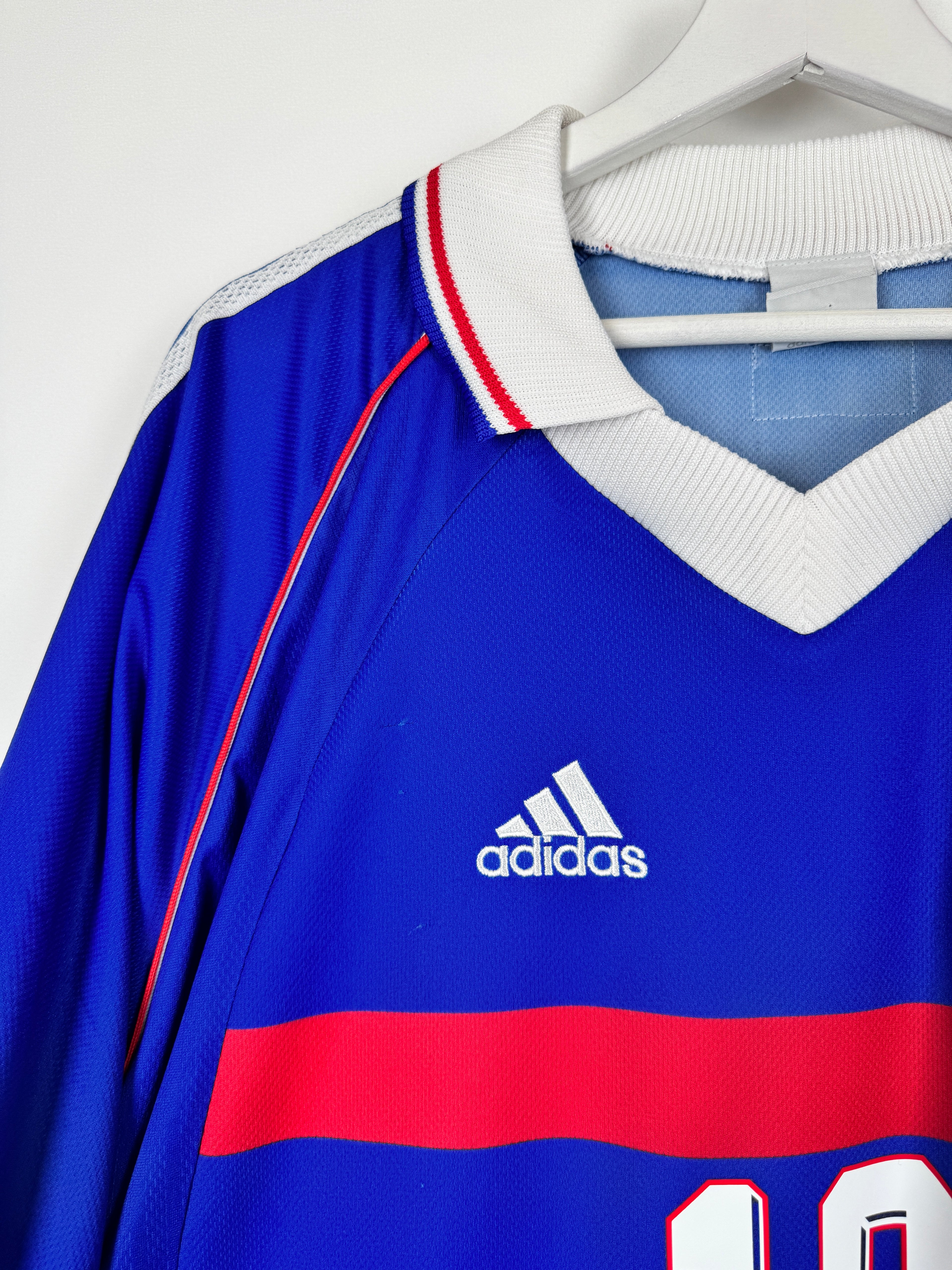 1998 FRANCE NATIONAL FOOTBALL TEAM HOME JERSEY - ZIDANE #10 (XL)