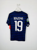 FRANCE 2020 HOME FOOTBALL SHIRT - BENZEMA #19 EURO 2021 (S)