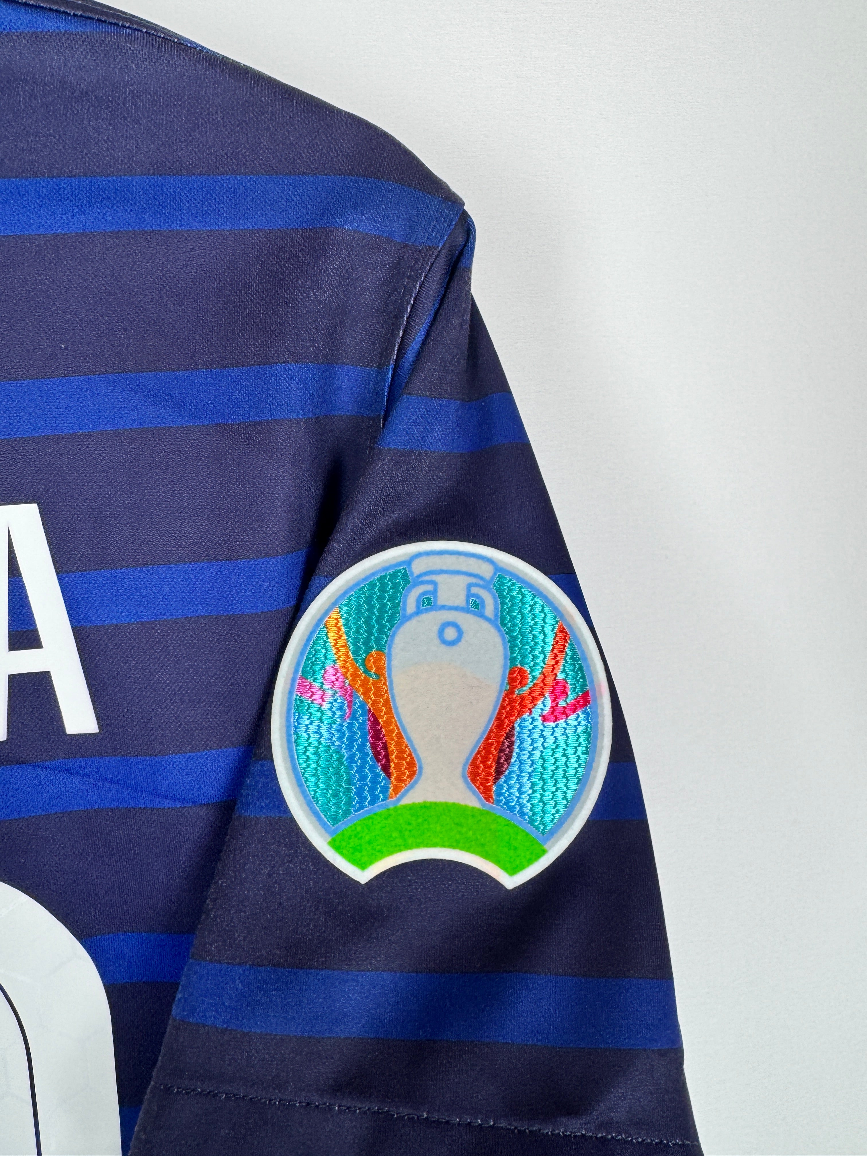 FRANCE 2020 HOME FOOTBALL SHIRT - BENZEMA #19 EURO 2021 (S)