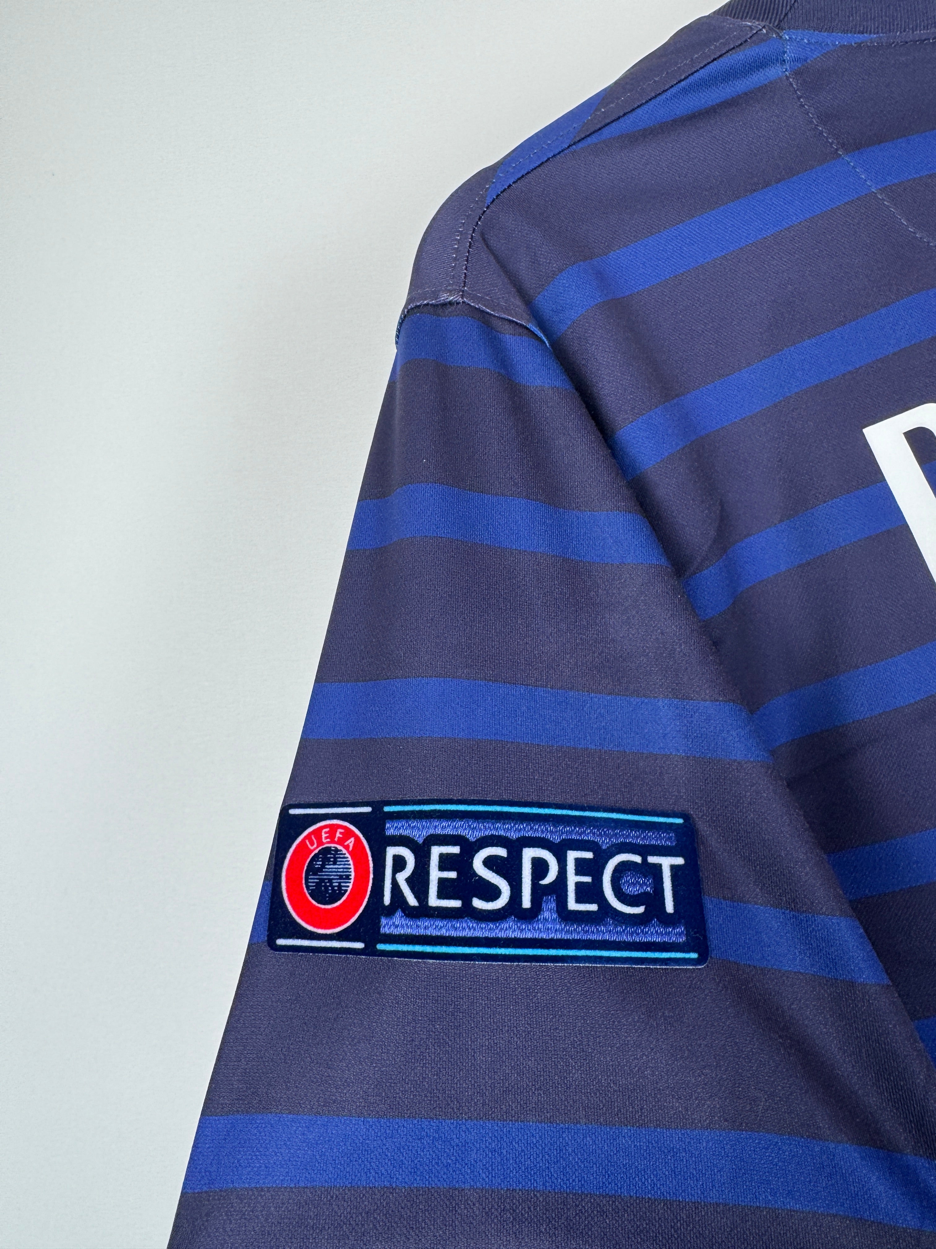 FRANCE 2020 HOME FOOTBALL SHIRT - BENZEMA #19 EURO 2021 (S)