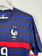 FRANCE 2020 HOME FOOTBALL SHIRT - BENZEMA #19 EURO 2021 (S)