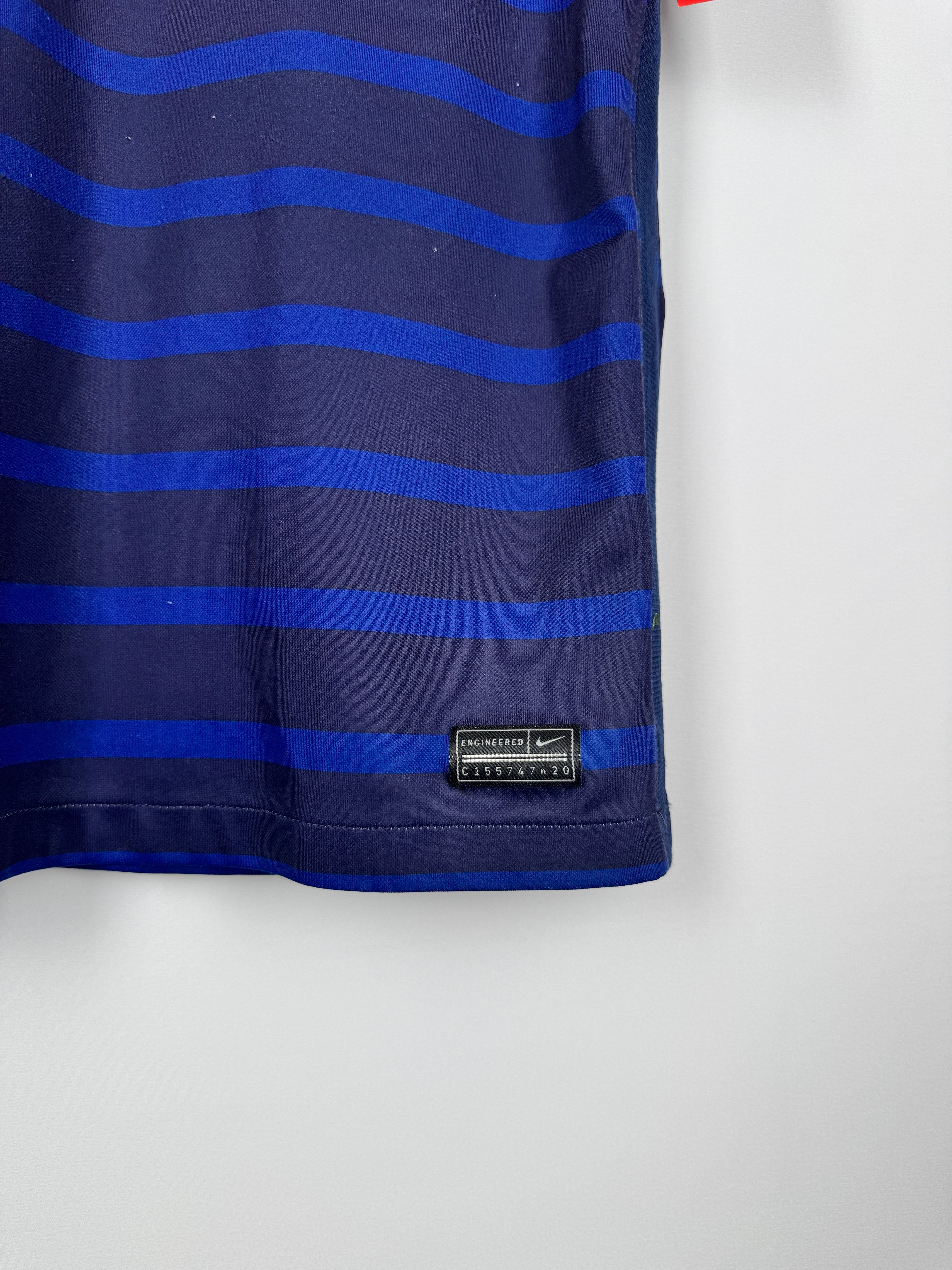 FRANCE 2020 HOME FOOTBALL SHIRT - BENZEMA #19 EURO 2021 (S)