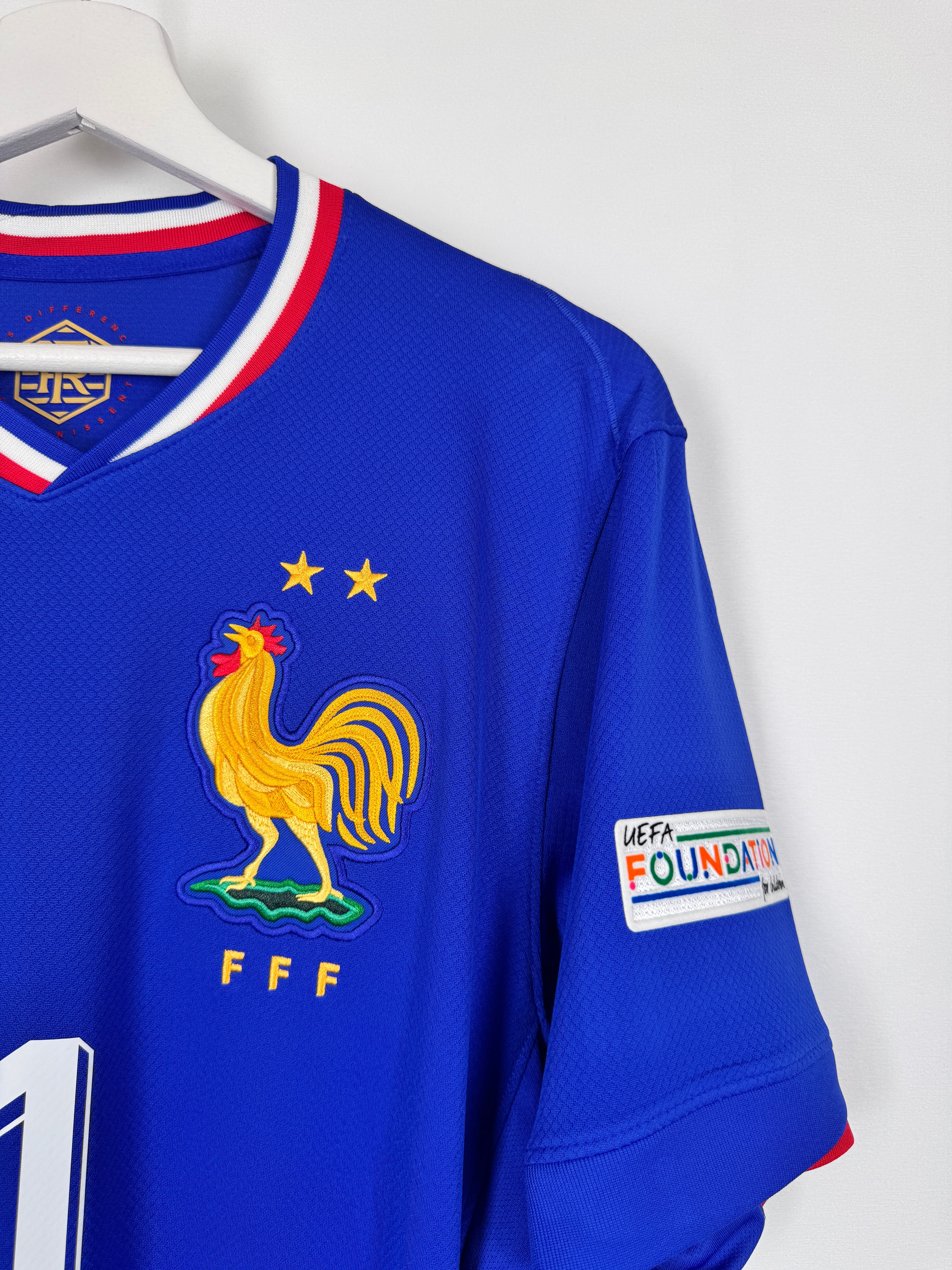 MAILLOT DE FOOTBALL ÉQUIPE DE FRANCE 2024 DOMICILE NEUF AVEC ÉTIQUETTE - OUSMANE DEMBÉLÉ #11 (M)