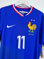 MAILLOT DE FOOTBALL ÉQUIPE DE FRANCE 2024 DOMICILE NEUF AVEC ÉTIQUETTE - OUSMANE DEMBÉLÉ #11 (M)