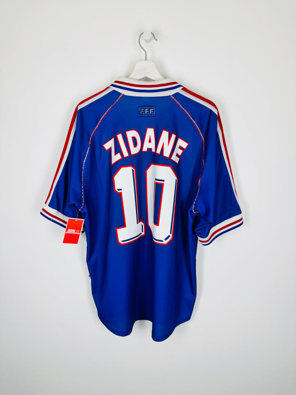 1998 FRANCE NATIONAL FOOTBALL TEAM HOME JERSEY - ZIDANE #10 (XL)