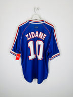 1998 FRANCE NATIONAL FOOTBALL TEAM HOME JERSEY - ZIDANE #10 (XL)