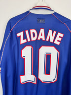 1998 FRANCE NATIONAL FOOTBALL TEAM HOME JERSEY - ZIDANE #10 (XL)