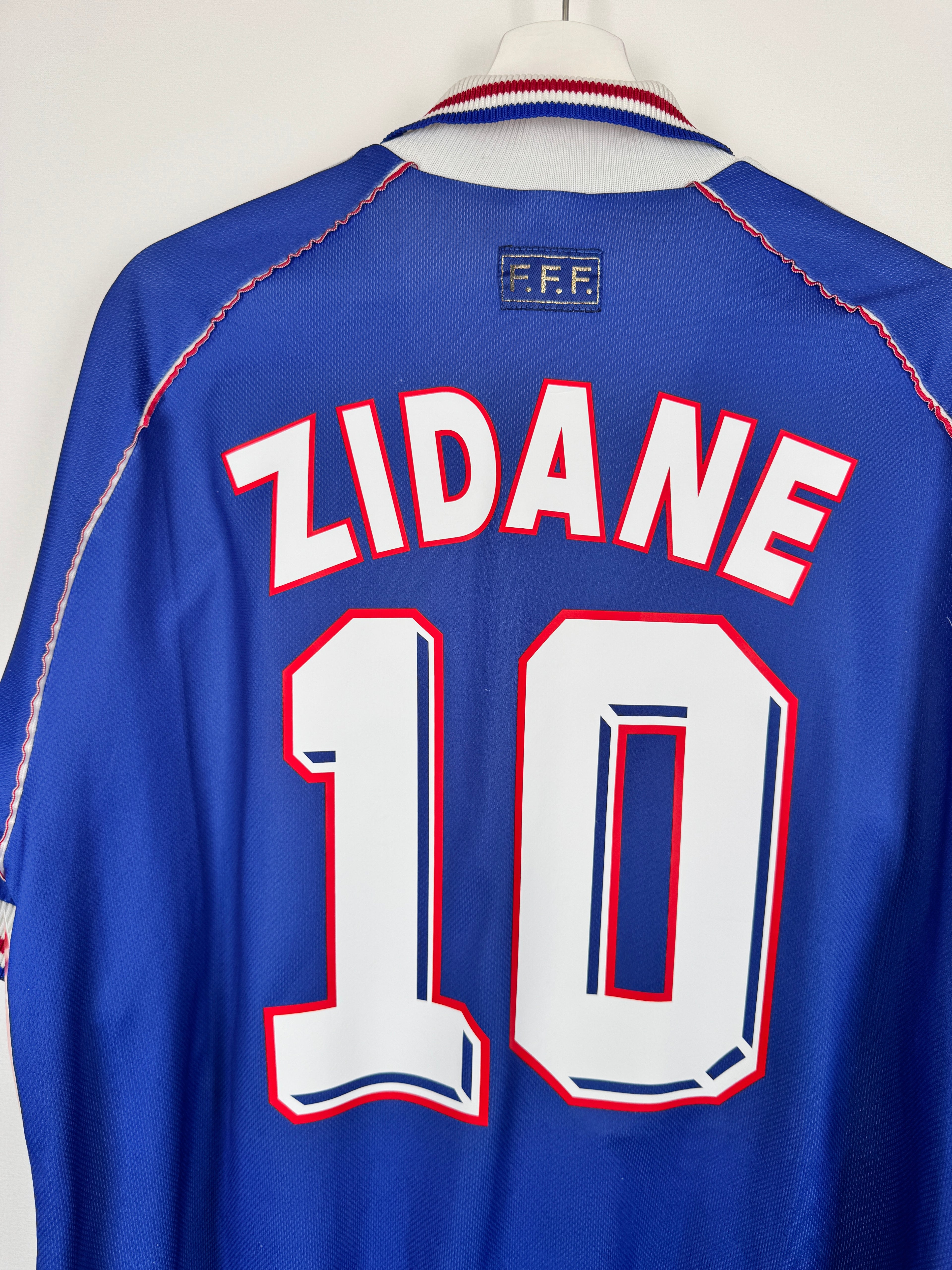 1998 FRANCE NATIONAL FOOTBALL TEAM HOME JERSEY - ZIDANE #10 (XL)