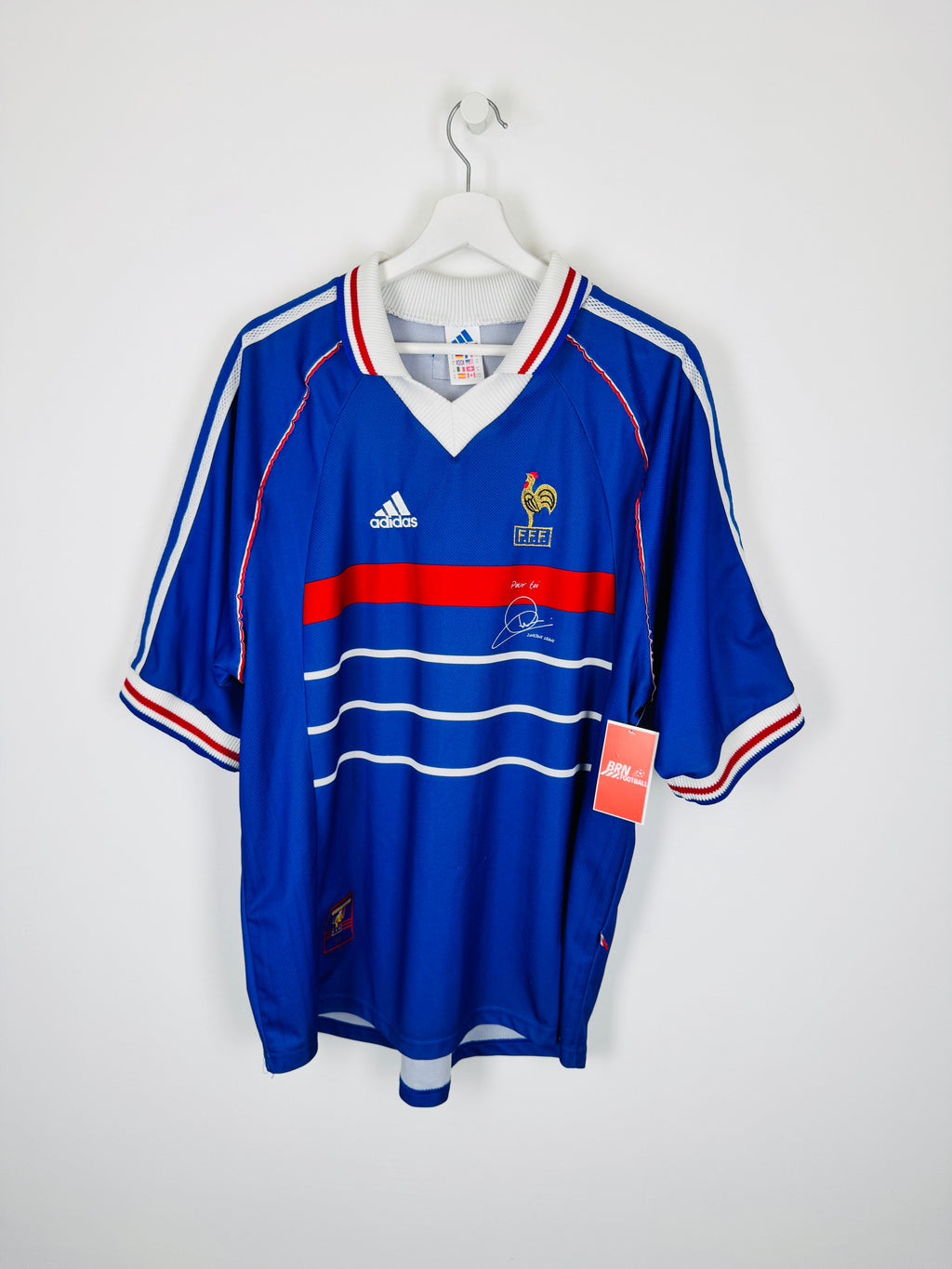 1998 FRANCE NATIONAL FOOTBALL TEAM HOME JERSEY - ZIDANE #10 (XL)