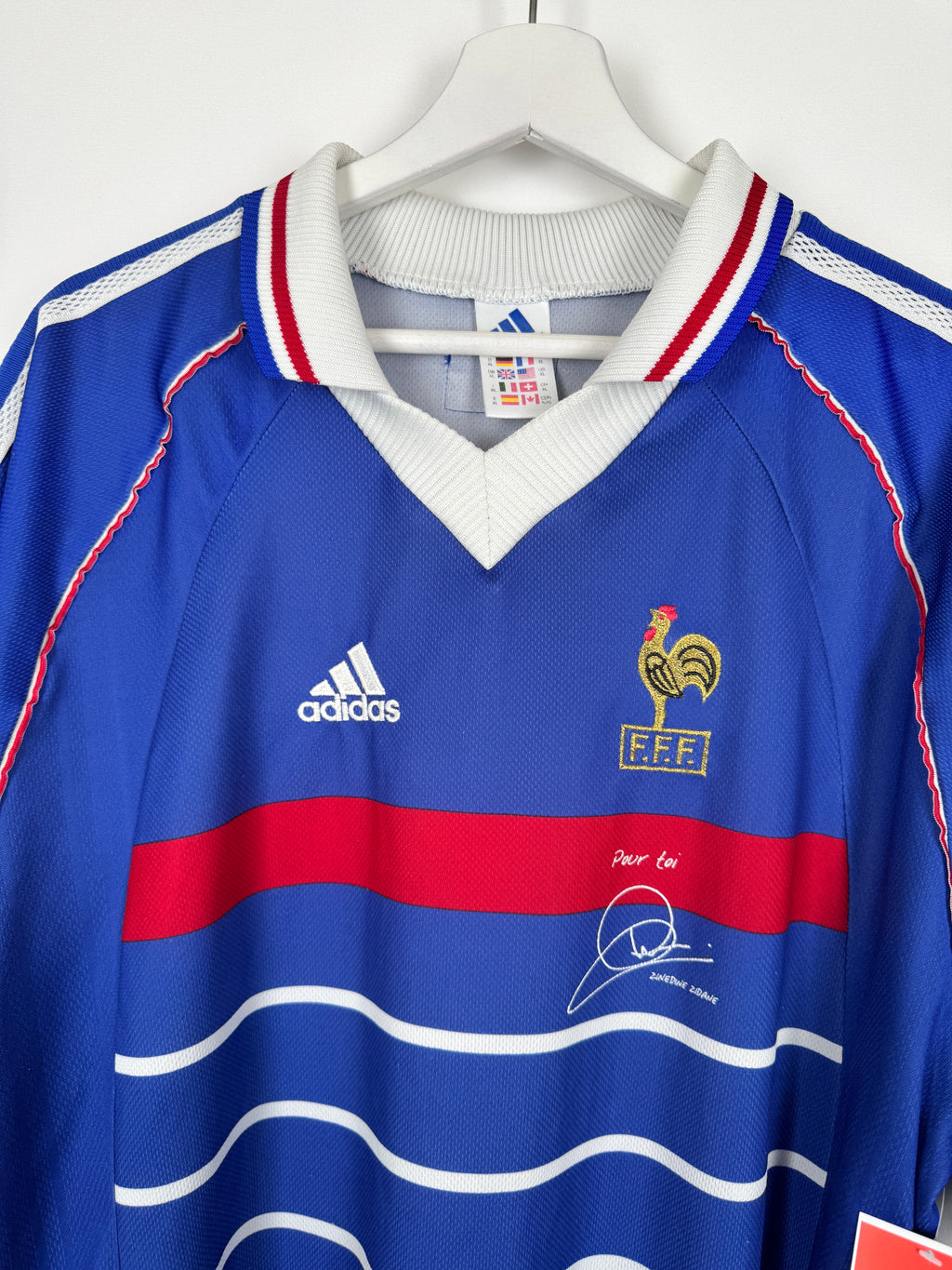 1998 FRANCE NATIONAL FOOTBALL TEAM HOME JERSEY - ZIDANE #10 (XL)