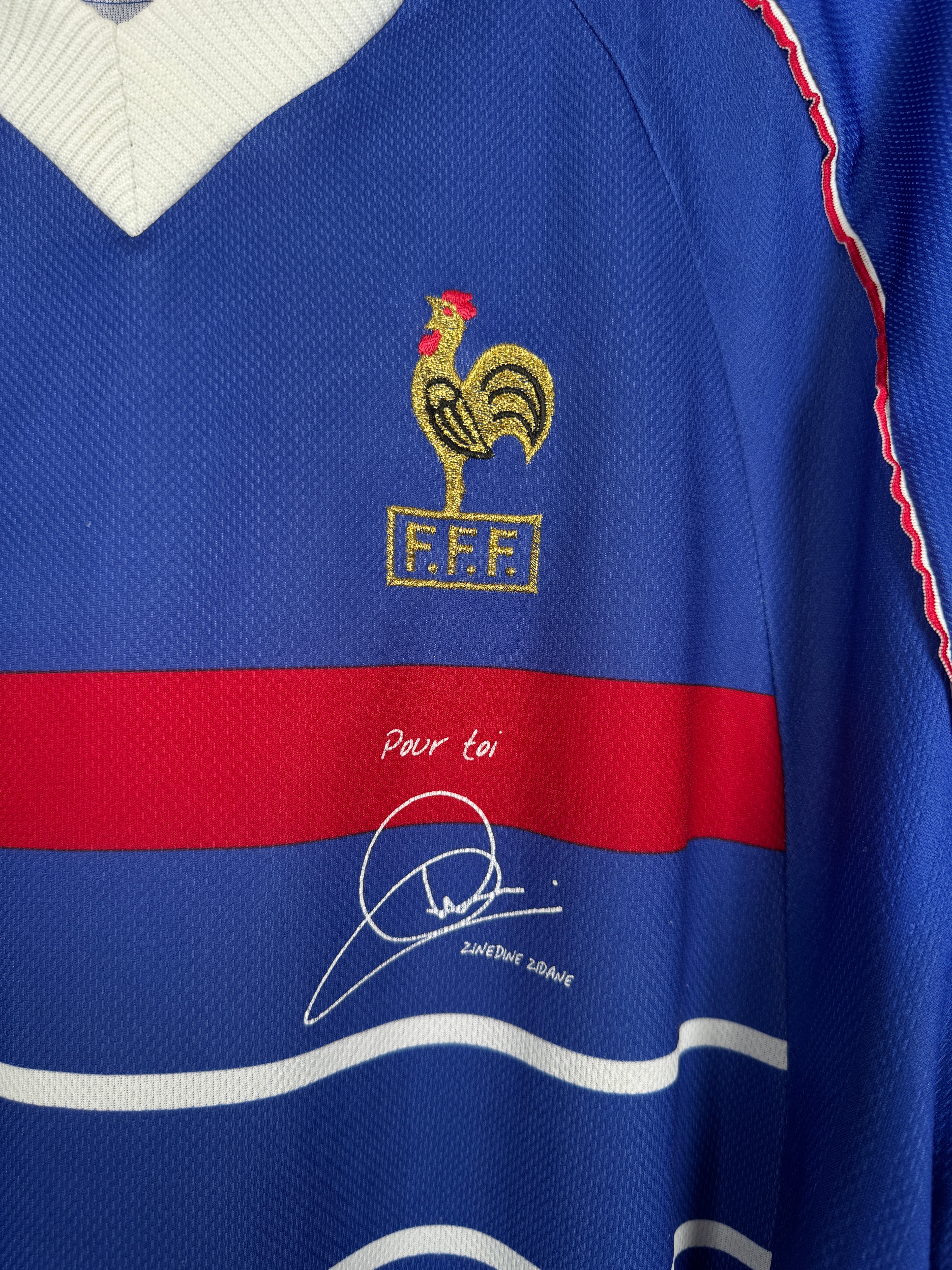 1998 FRANCE NATIONAL FOOTBALL TEAM HOME JERSEY - ZIDANE #10 (XL)