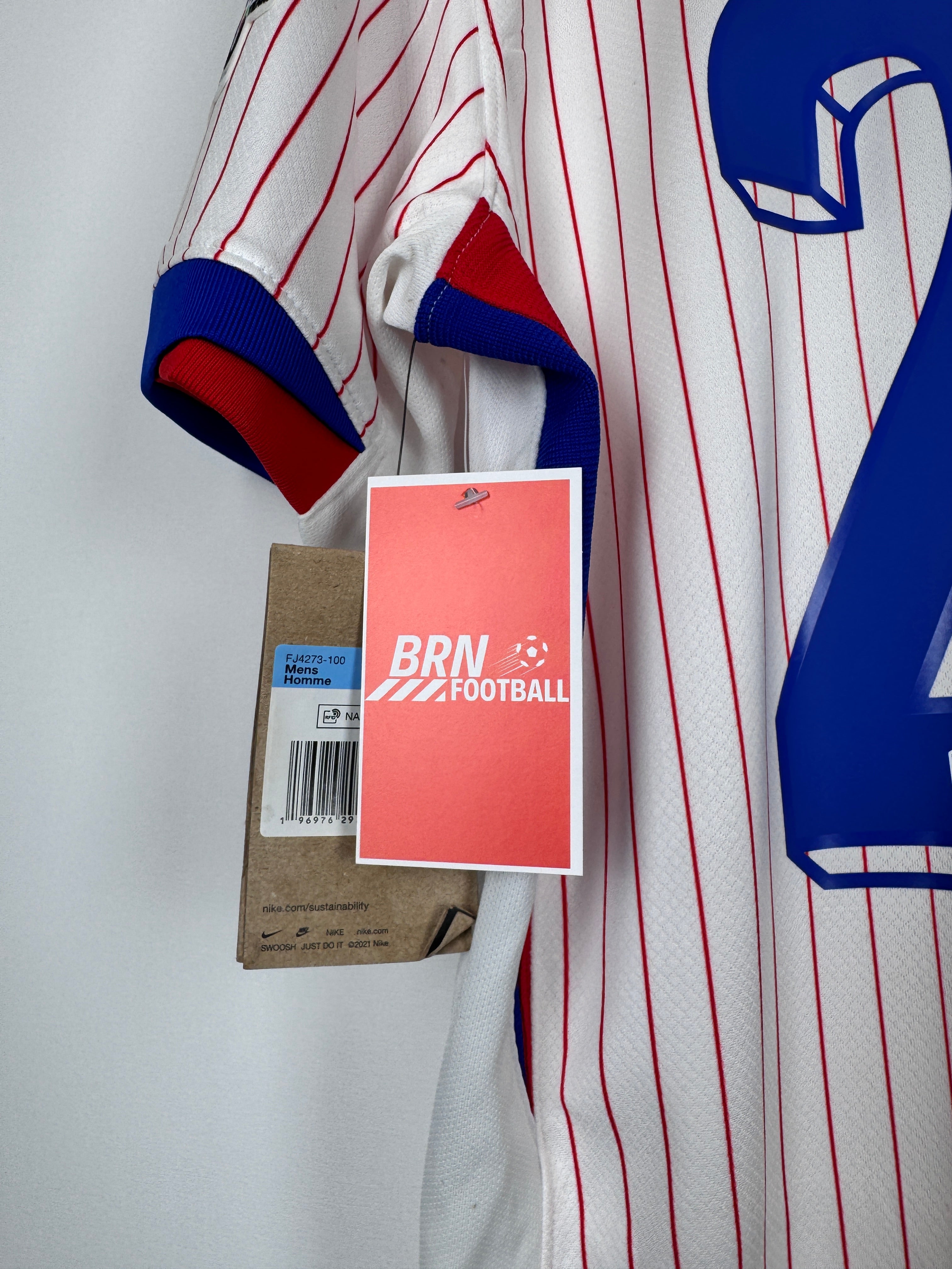 MAILLOT DE FOOTBALL ÉQUIPE DE FRANCE 2024 EXTÉRIEUR NEUF AVEC ÉTIQUETTE - RAYAN CHERKI #25 (M)