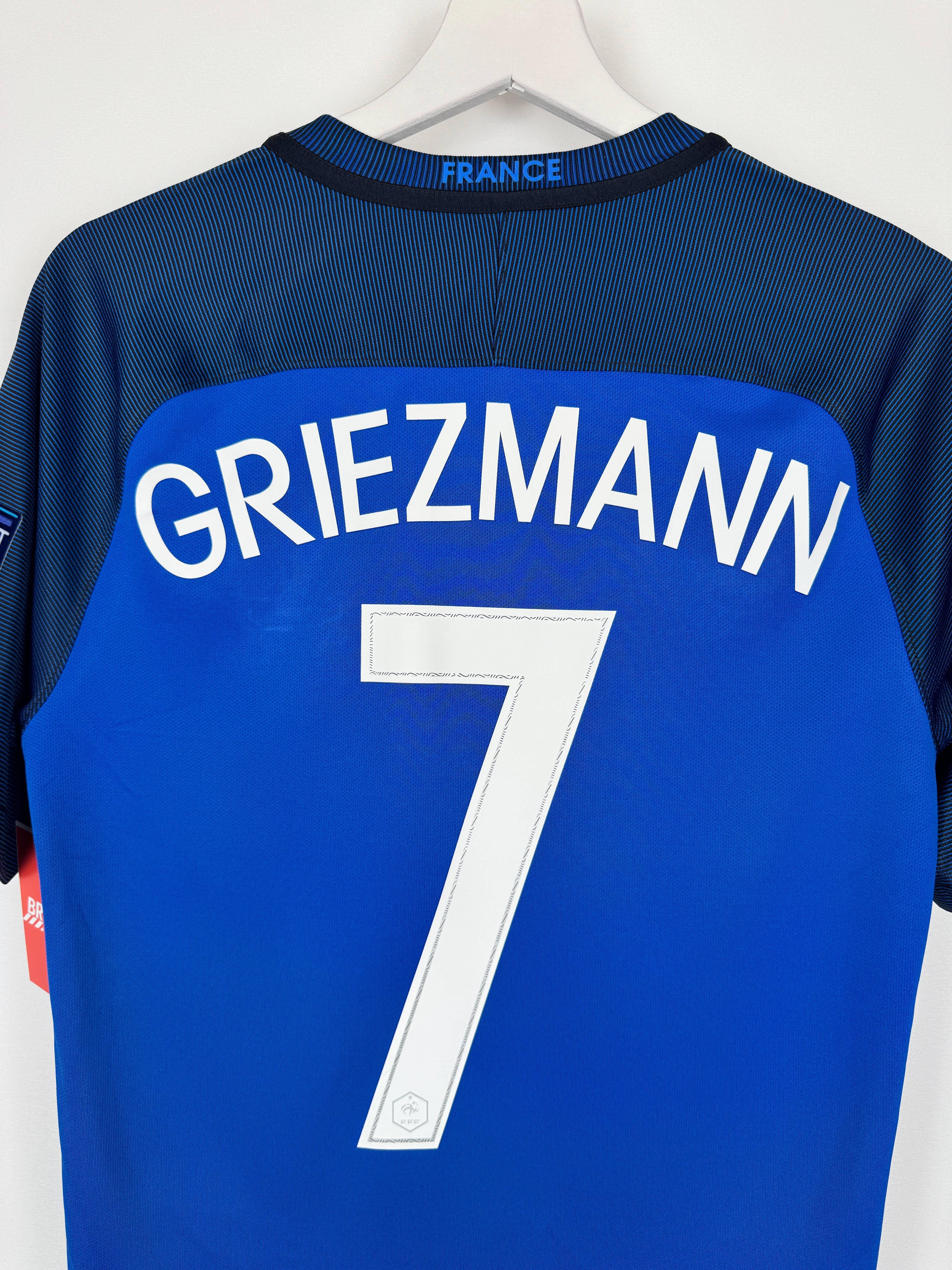 2016 FRANCE NATIONAL FOOTBALL TEAM HOME JERSEY - GRIEZMANN #7 EURO FINAL (S)