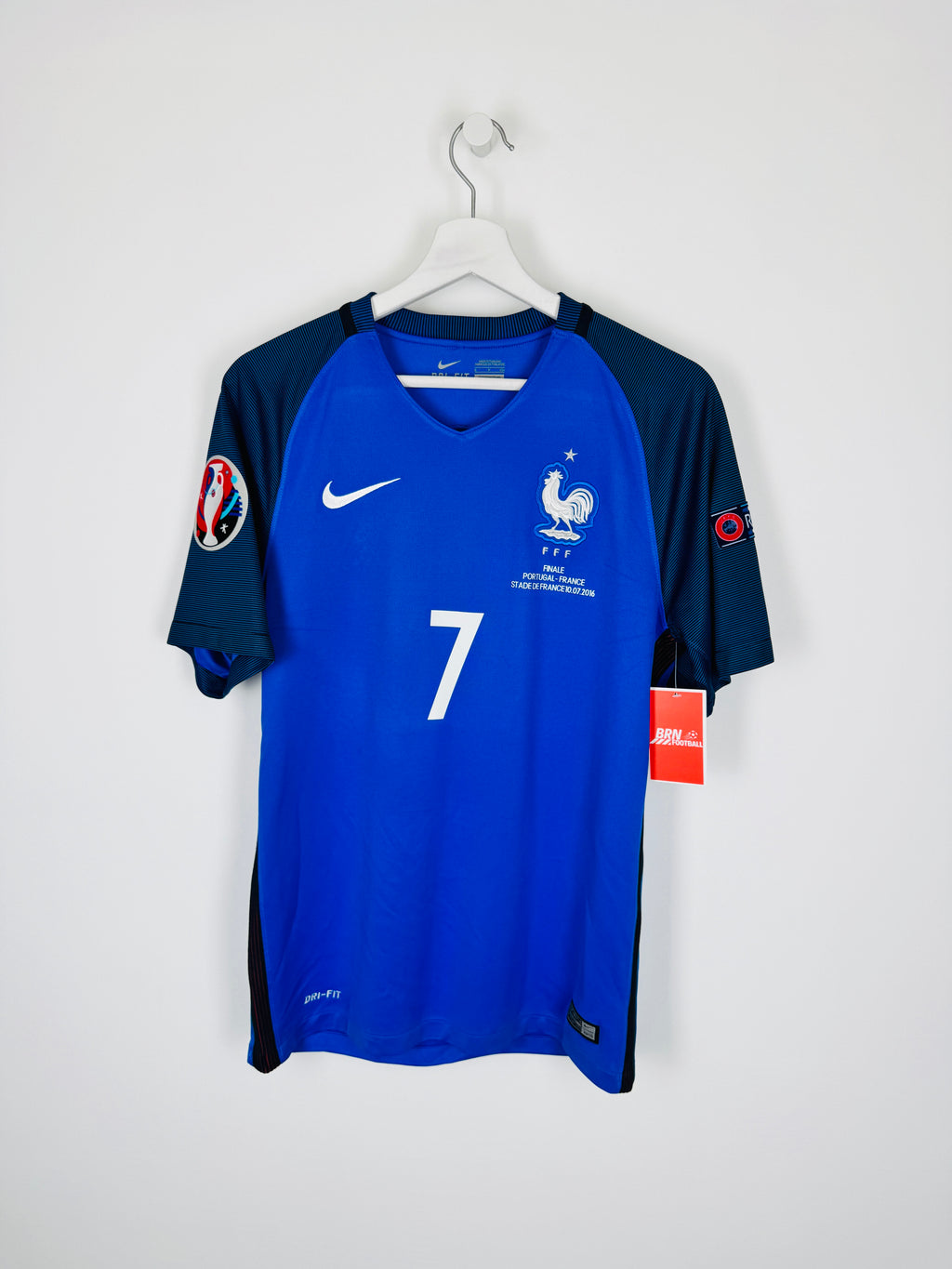 2016 FRANCE NATIONAL FOOTBALL TEAM HOME JERSEY - GRIEZMANN #7 EURO FINAL (S)