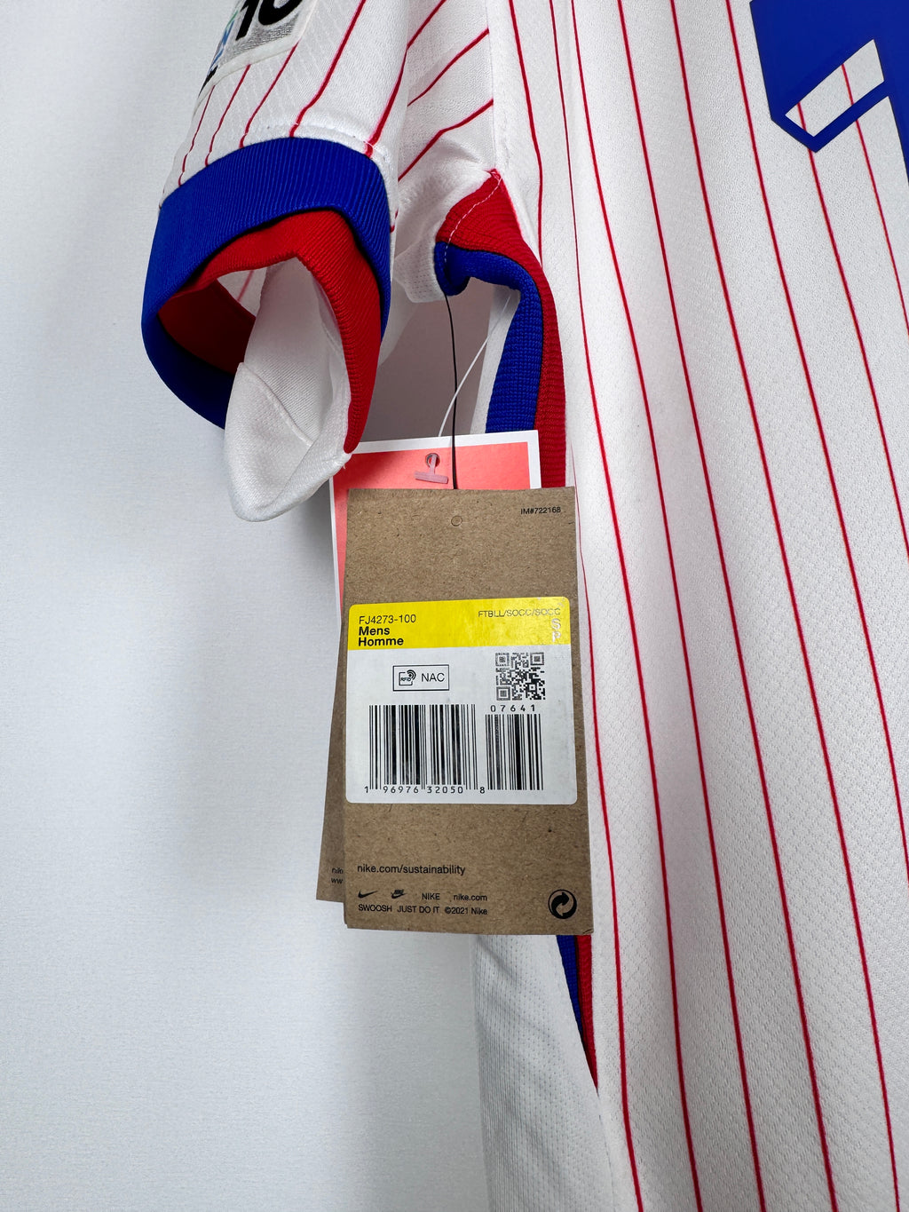 MAILLOT DE FOOTBALL ÉQUIPE DE FRANCE 2024 EXTÉRIEUR NEUF AVEC ÉTIQUETTE - DÉSIRÉ DOUÉ #12 (S)