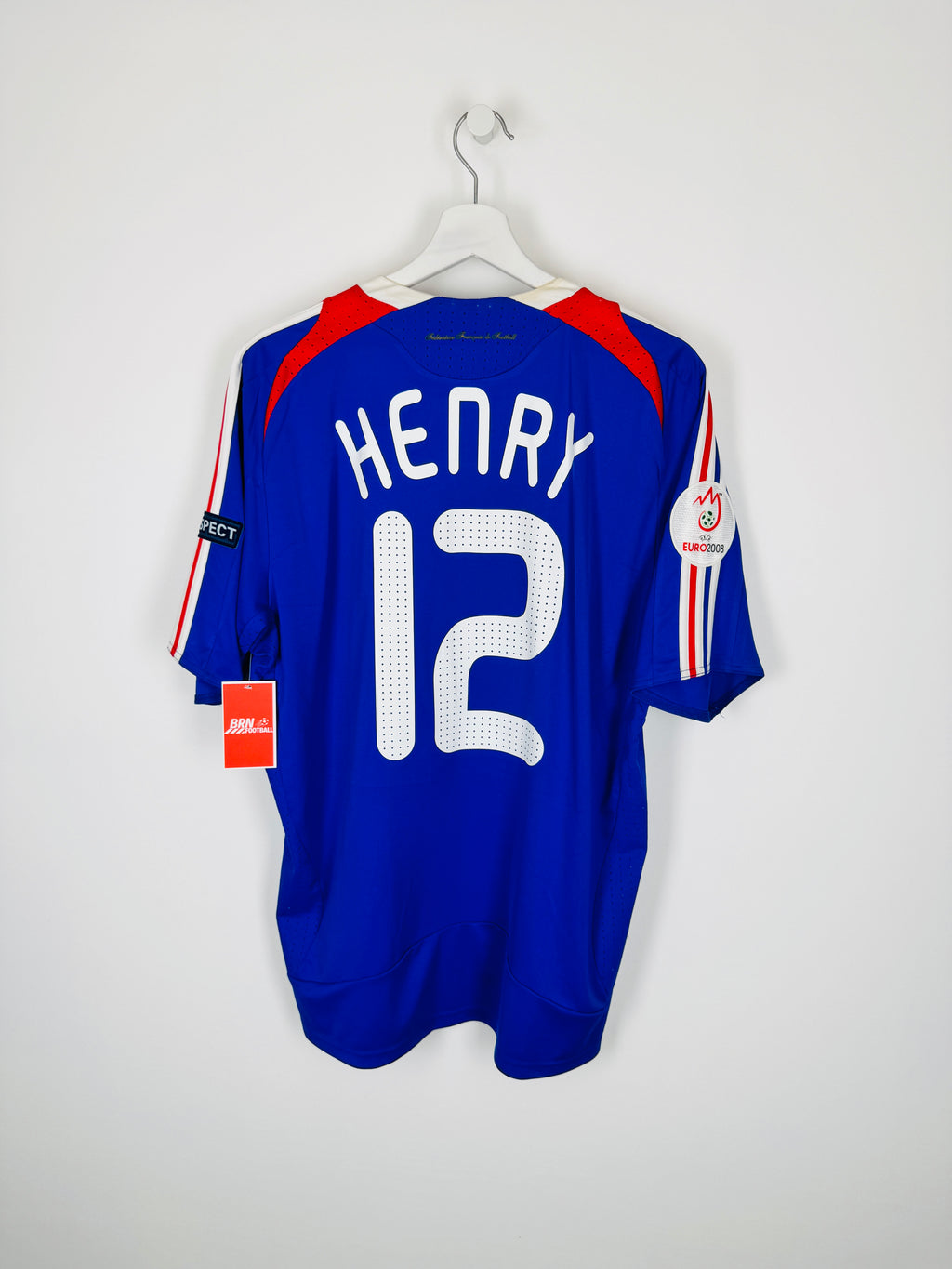 FRANCE NATIONAL FOOTBALL TEAM 2008 HOME JERSEY - HENRY #12 (L)