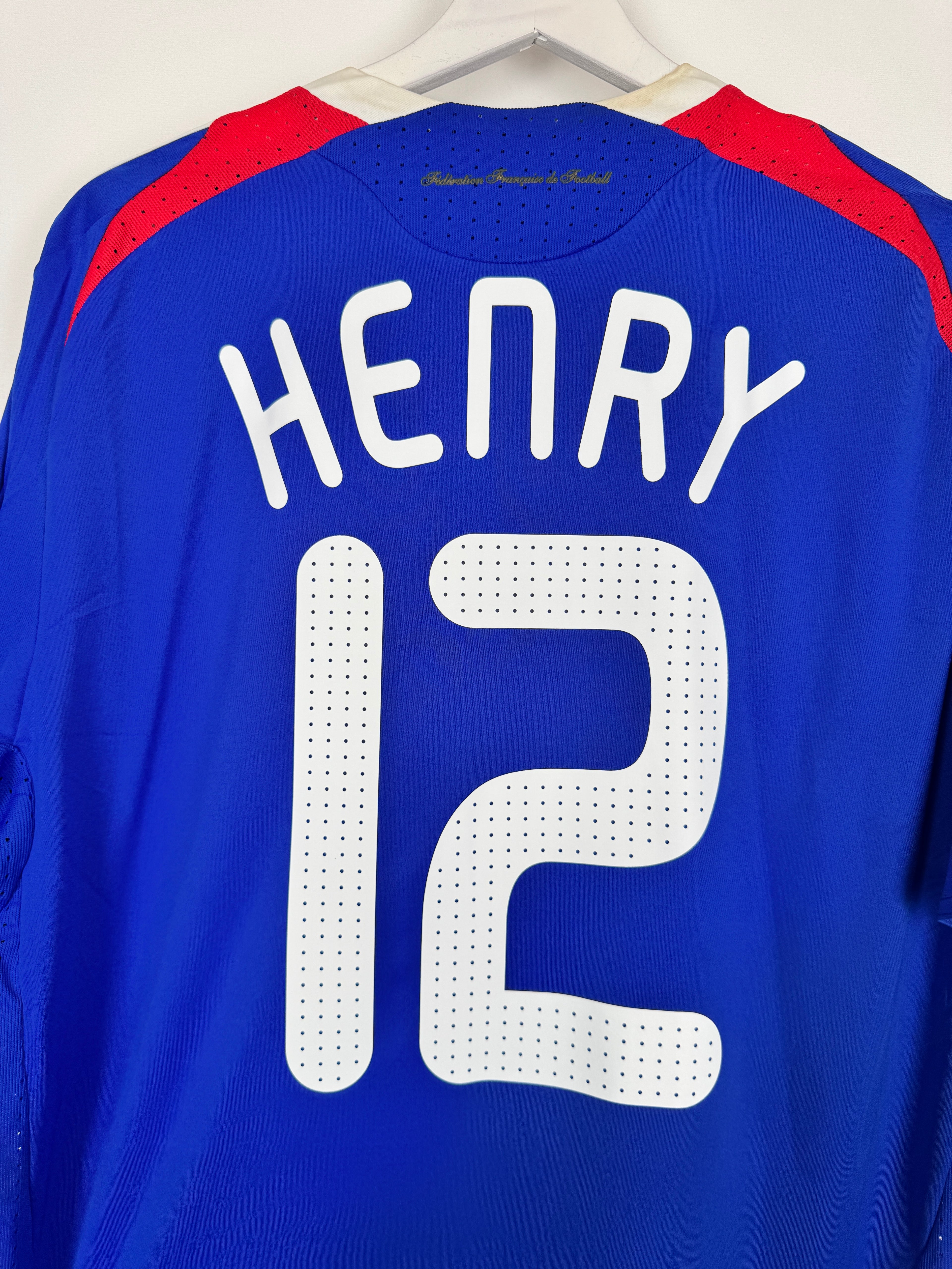 FRANCE NATIONAL FOOTBALL TEAM 2008 HOME JERSEY - HENRY #12 (L)