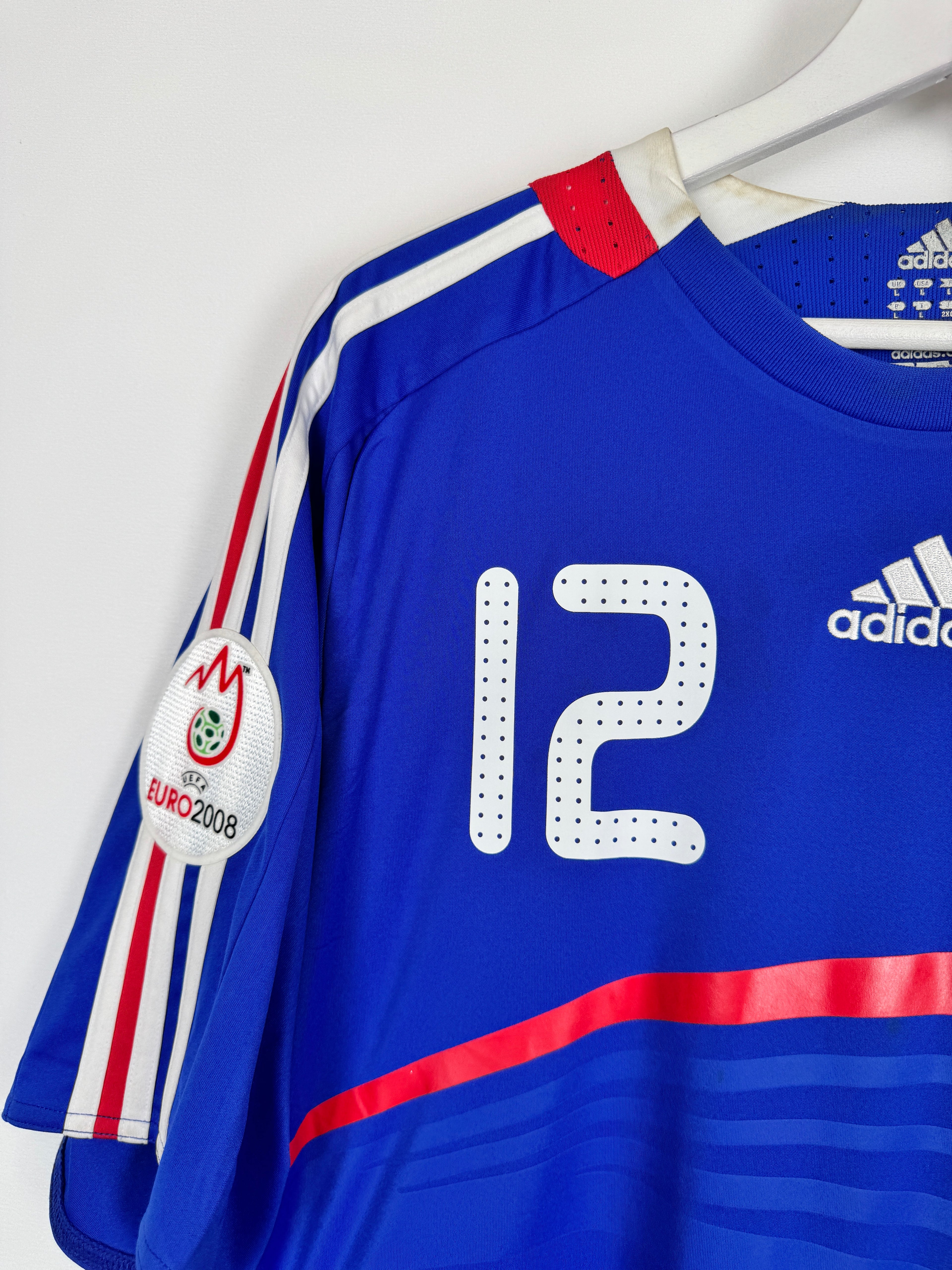 FRANCE NATIONAL FOOTBALL TEAM 2008 HOME JERSEY - HENRY #12 (L)
