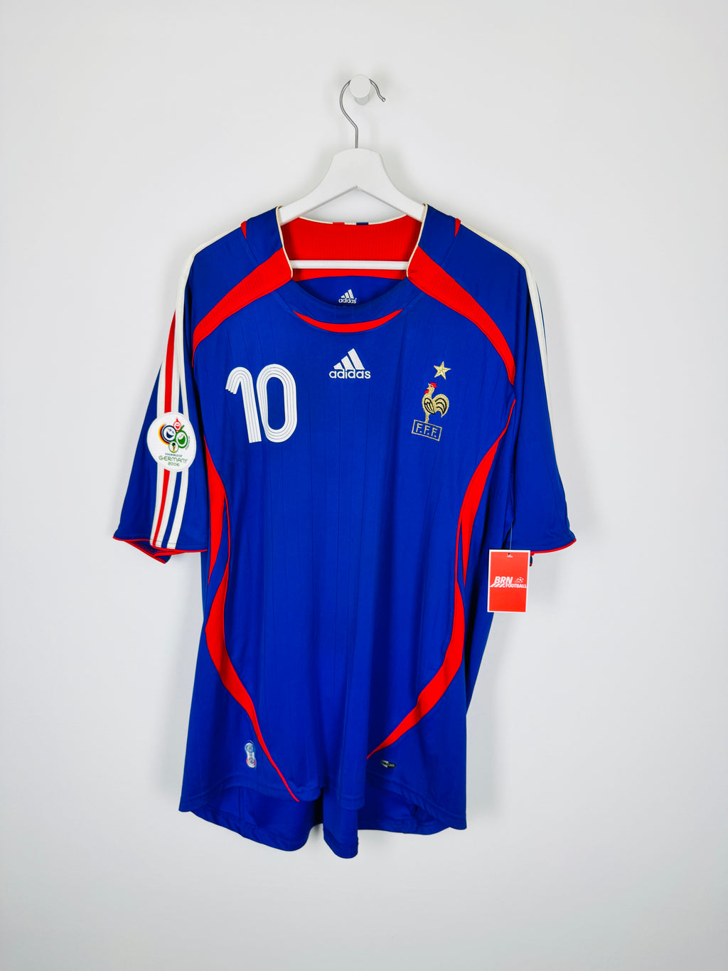 2006 FRANCE NATIONAL FOOTBALL TEAM HOME JERSEY - ZIDANE #10 (XXL)