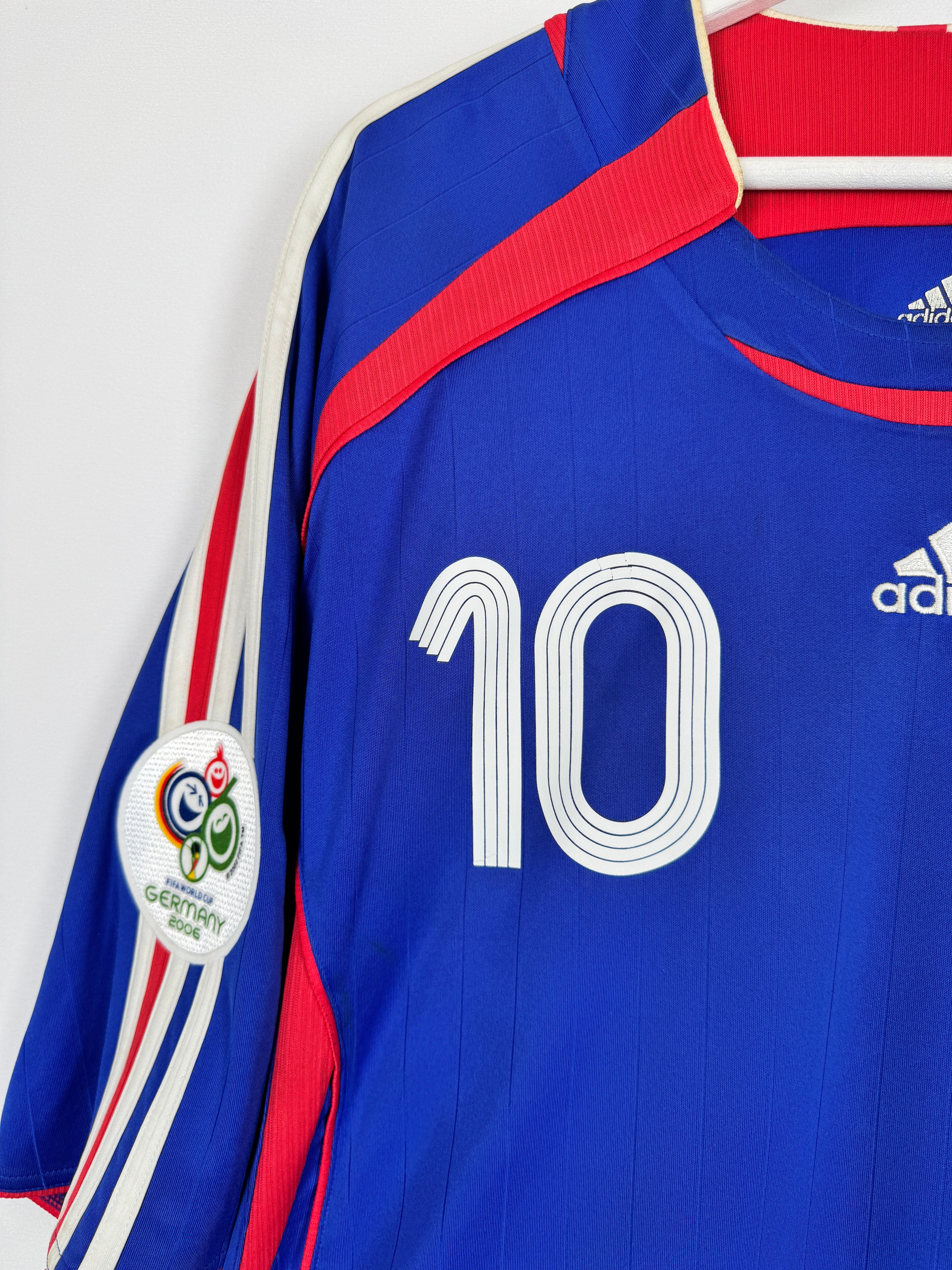 2006 FRANCE NATIONAL FOOTBALL TEAM HOME JERSEY - ZIDANE #10 (XXL)