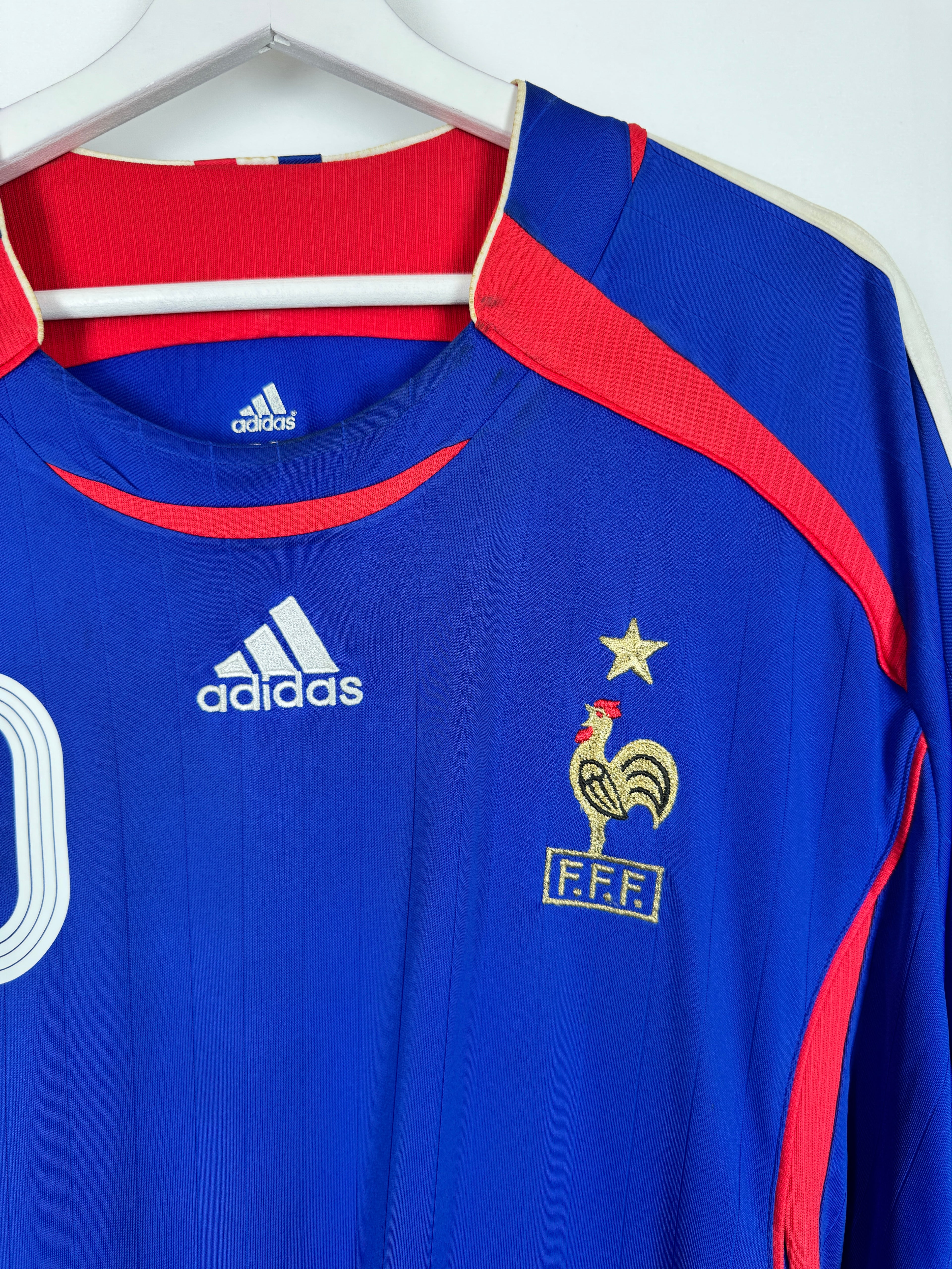 CAMISETA DE FÚTBOL SELECCIÓN DE FRANCIA 2006 LOCAL - ZIDANE #10 (XXL)