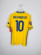 MAILLOT DE FOOTBALL SUÈDE 2016 DOMICILE - ZLATAN IBRAHIMOVIC #10 (M)