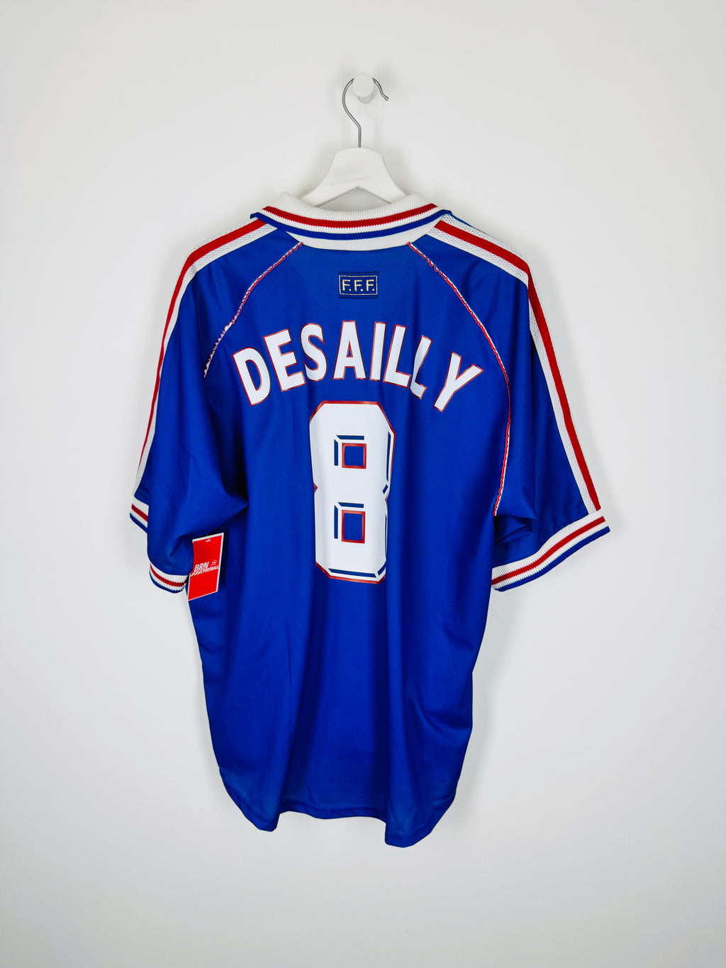 FRANCE NATIONAL FOOTBALL TEAM 1998 HOME JERSEY - DESAILLY #8 (XL)