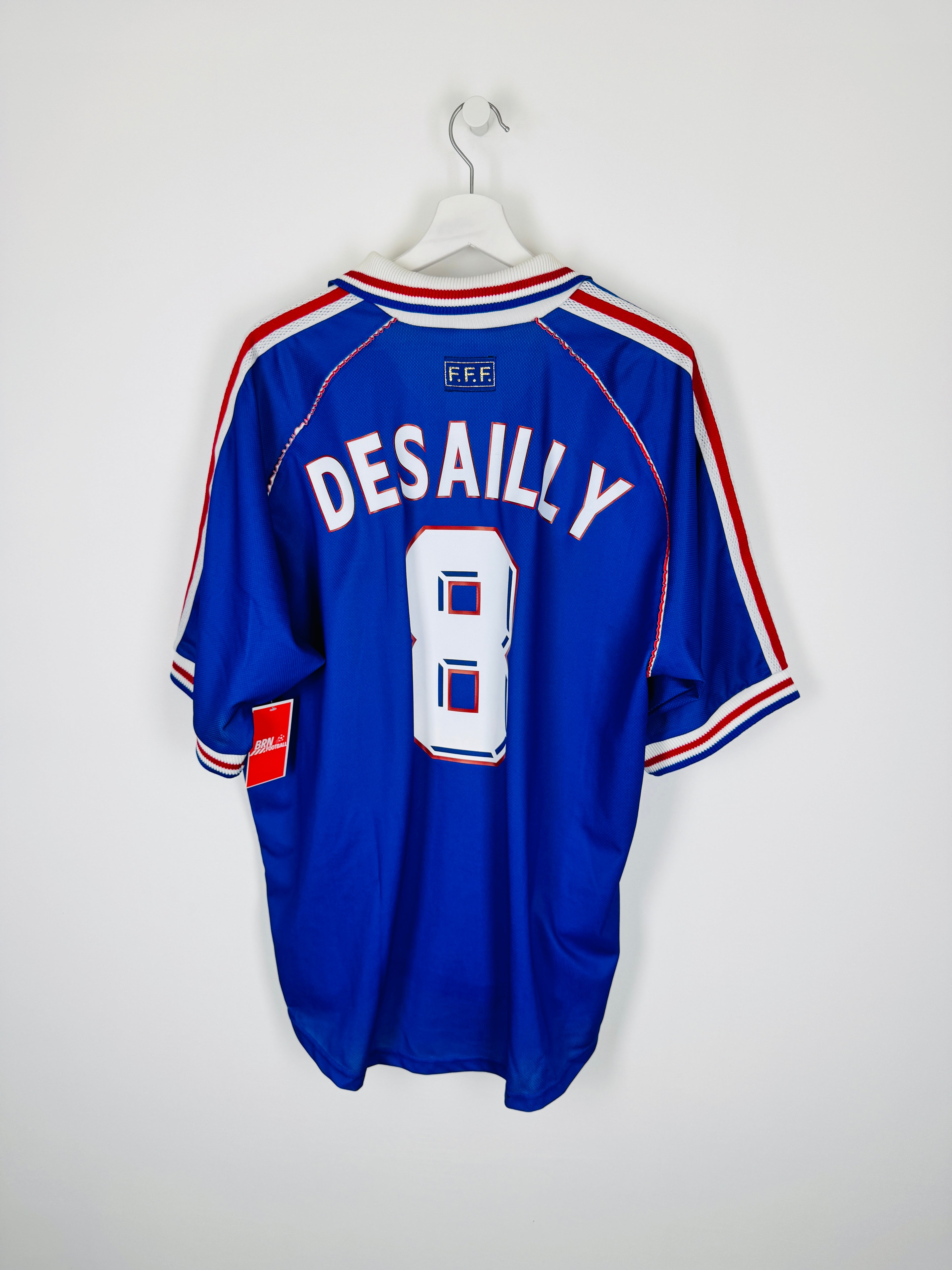 CAMISETA DE FÚTBOL SELECCIÓN FRANCESA 1998 LOCAL - DESAILLY #8 (XL)