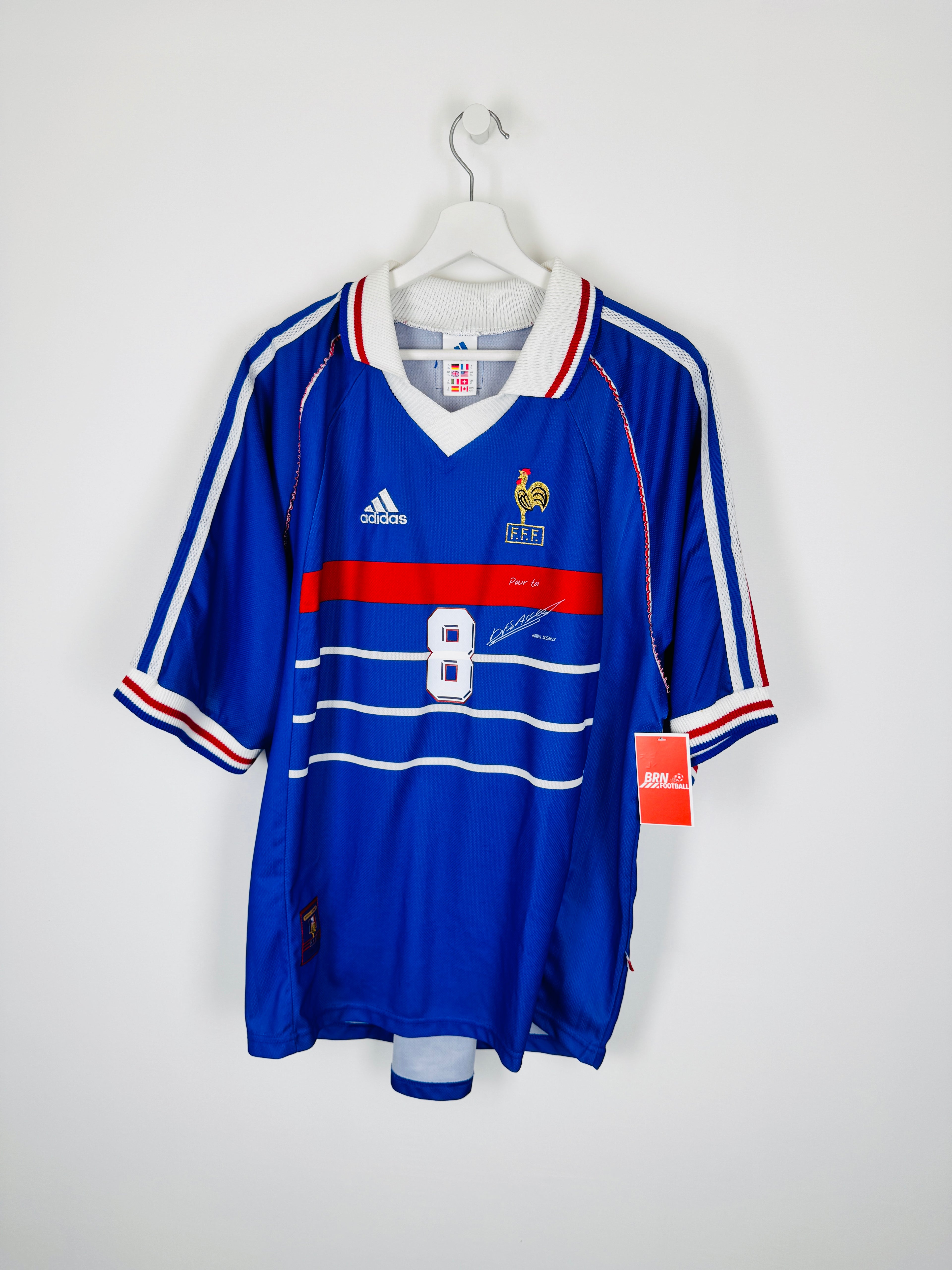 CAMISETA DE FÚTBOL SELECCIÓN FRANCESA 1998 LOCAL - DESAILLY #8 (XL)