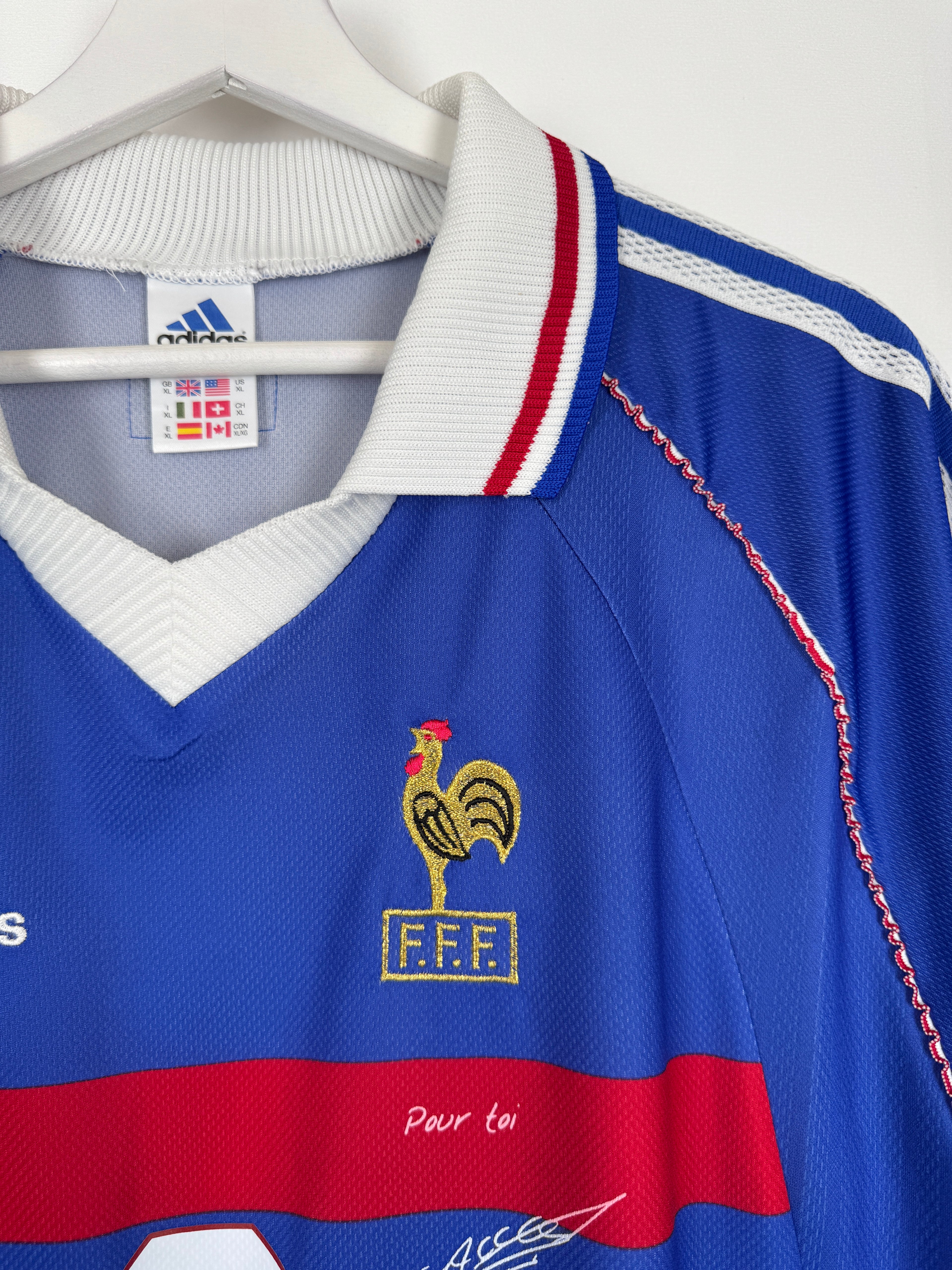 CAMISETA DE FÚTBOL SELECCIÓN FRANCESA 1998 LOCAL - DESAILLY #8 (XL)
