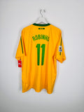 MAILLOT DE FOOTBALL BRÉSIL 2010 DOMICILE - ROBINHO #11 (XL)