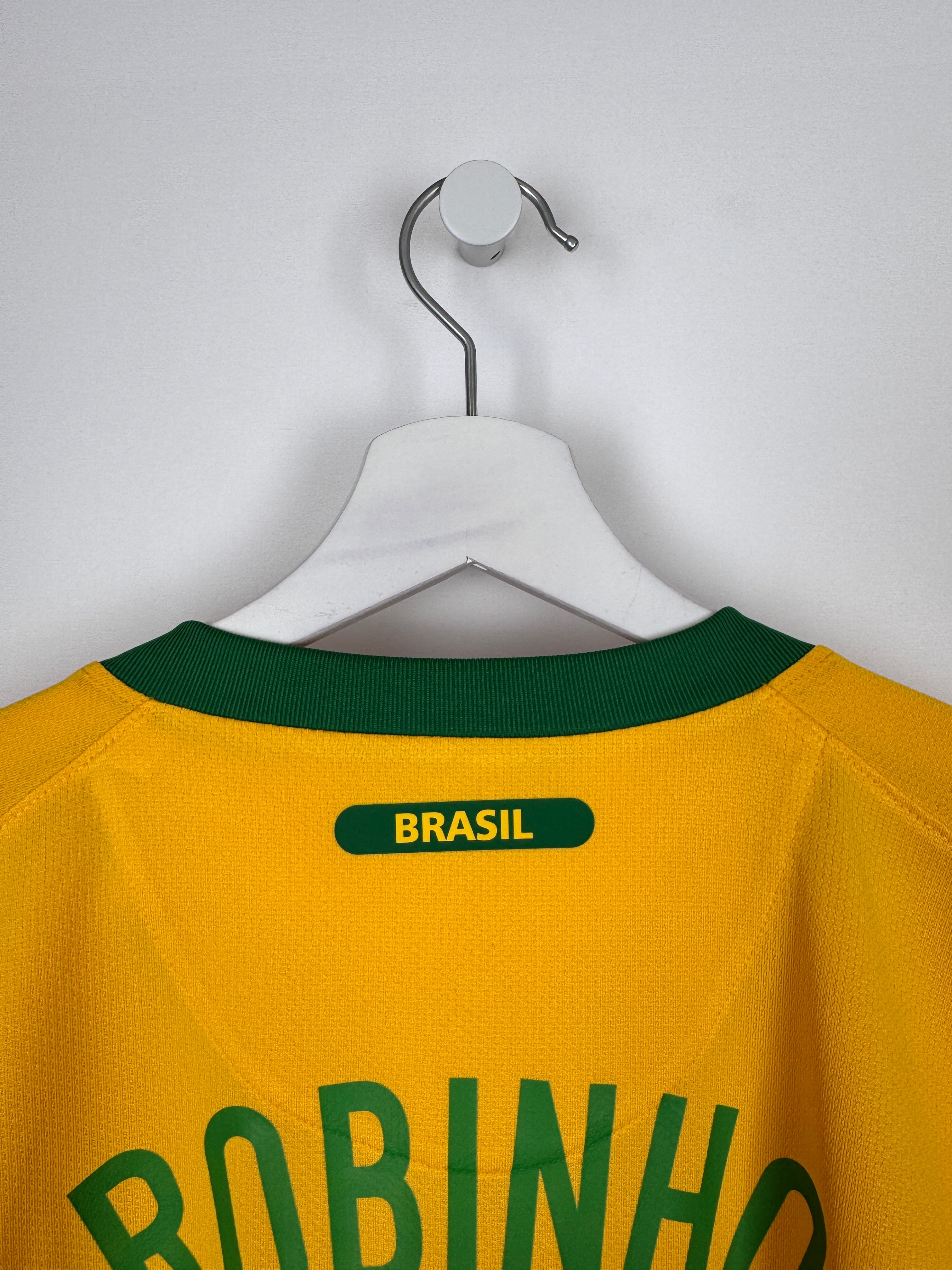 MAILLOT DE FOOTBALL BRÉSIL 2010 DOMICILE - ROBINHO #11 (XL)