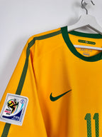 MAILLOT DE FOOTBALL BRÉSIL 2010 DOMICILE - ROBINHO #11 (XL)