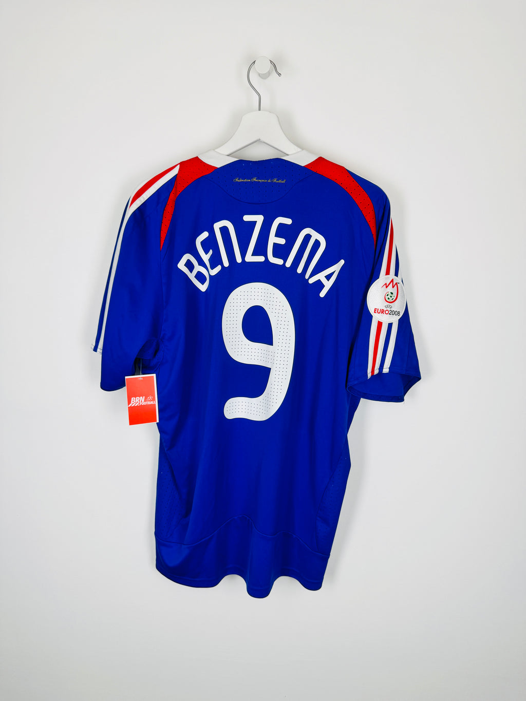 FRANCE NATIONAL FOOTBALL TEAM 2008 HOME JERSEY - BENZEMA #9 (L)
