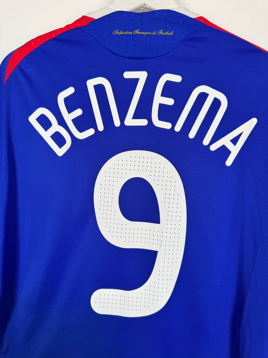 FRANCE NATIONAL FOOTBALL TEAM 2008 HOME JERSEY - BENZEMA #9 (L)