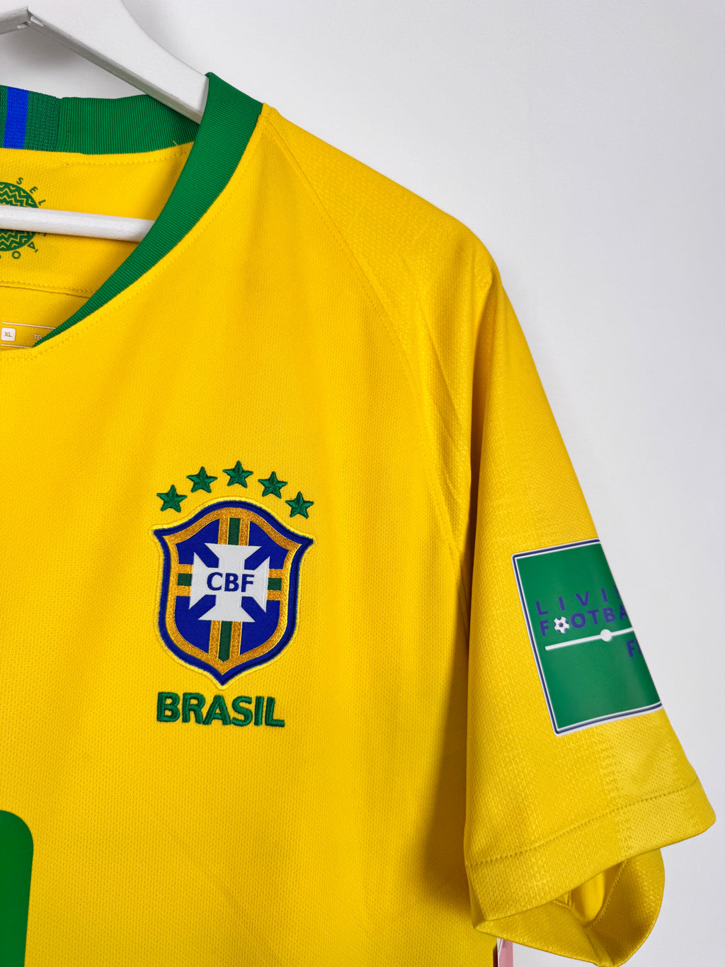MAILLOT DE FOOTBALL BRÉSIL 2018 DOMICILE - NEYMAR JR #10 (XL)