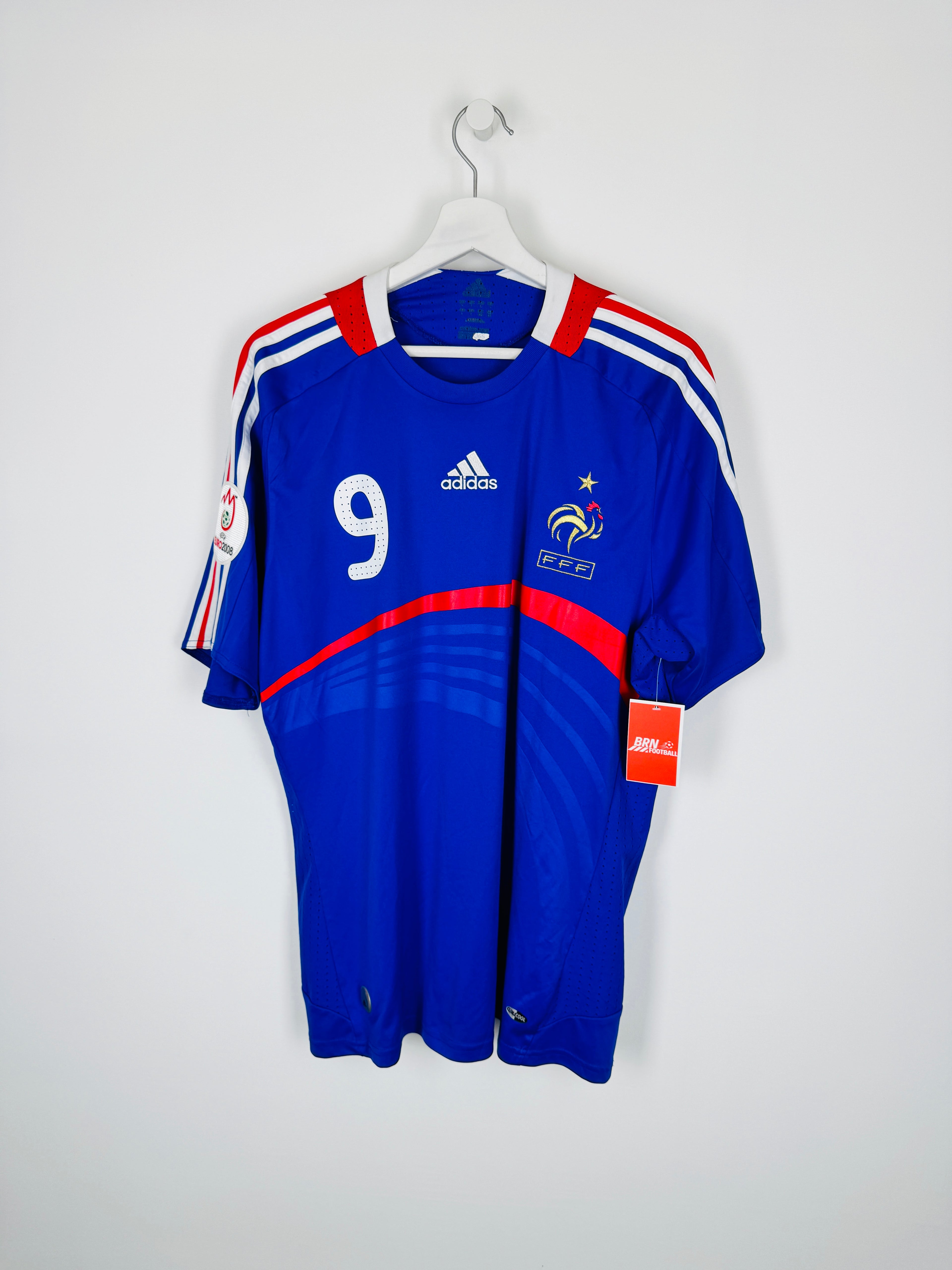 CAMISETA DE FÚTBOL SELECCIÓN DE FRANCIA 2008 LOCAL - BENZEMA #9 (L)