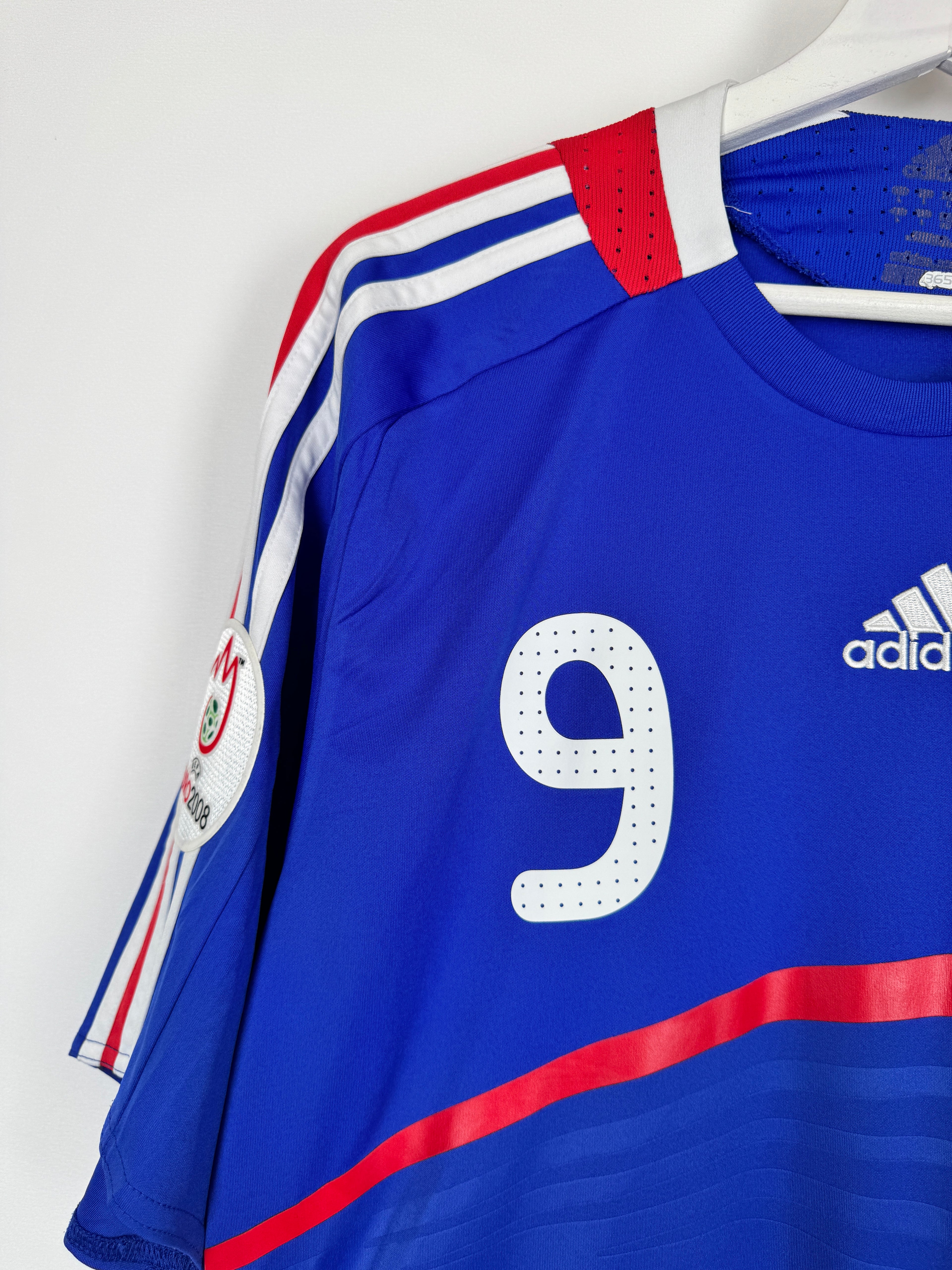FRANCE NATIONAL FOOTBALL TEAM 2008 HOME JERSEY - BENZEMA #9 (L)