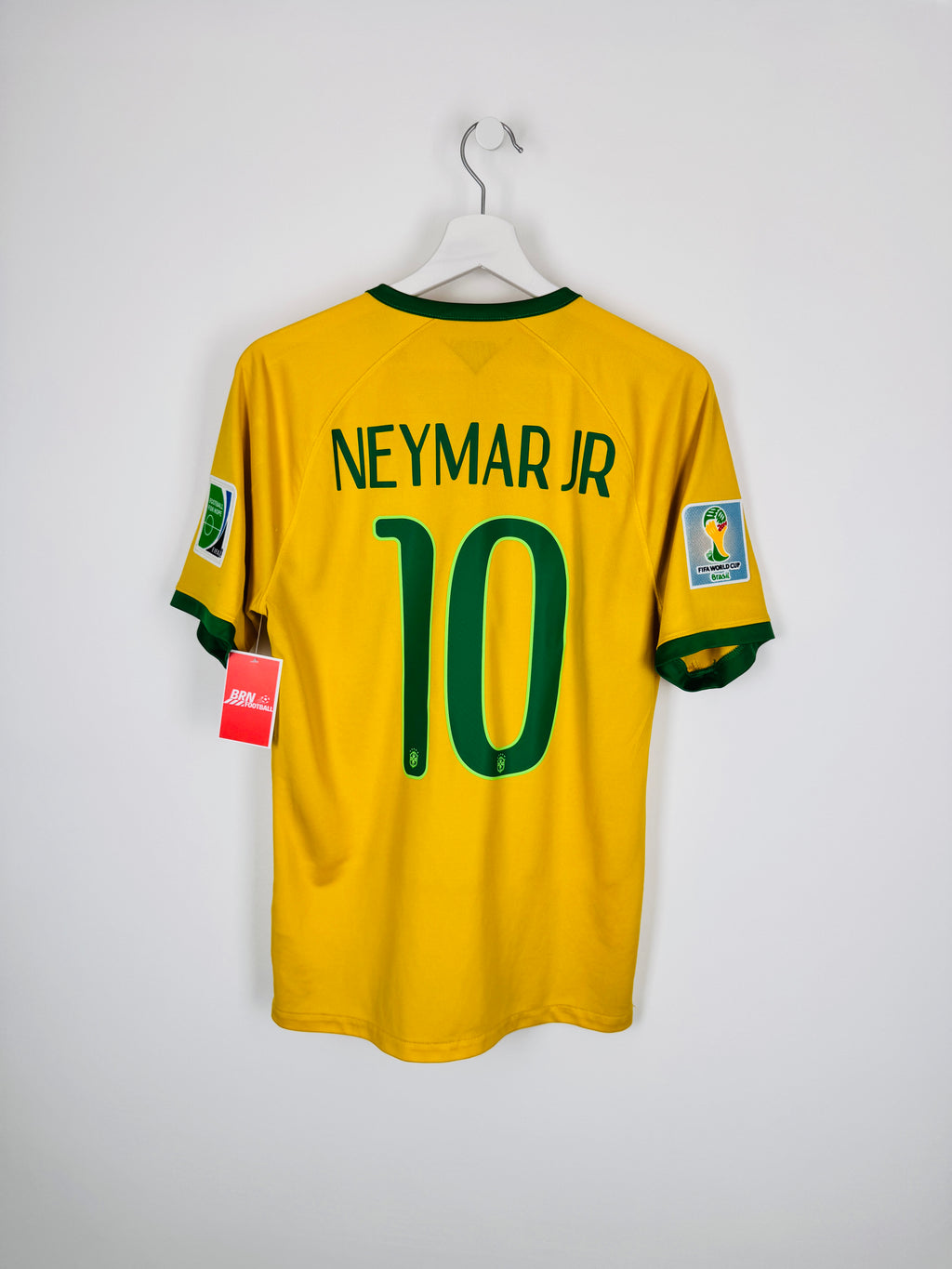 MAILLOT DE FOOTBALL BRÉSIL 2014 DOMICILE - NEYMAR JR #10 (S)
