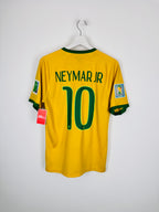 MAILLOT DE FOOTBALL BRÉSIL 2014 DOMICILE - NEYMAR JR #10 (S)