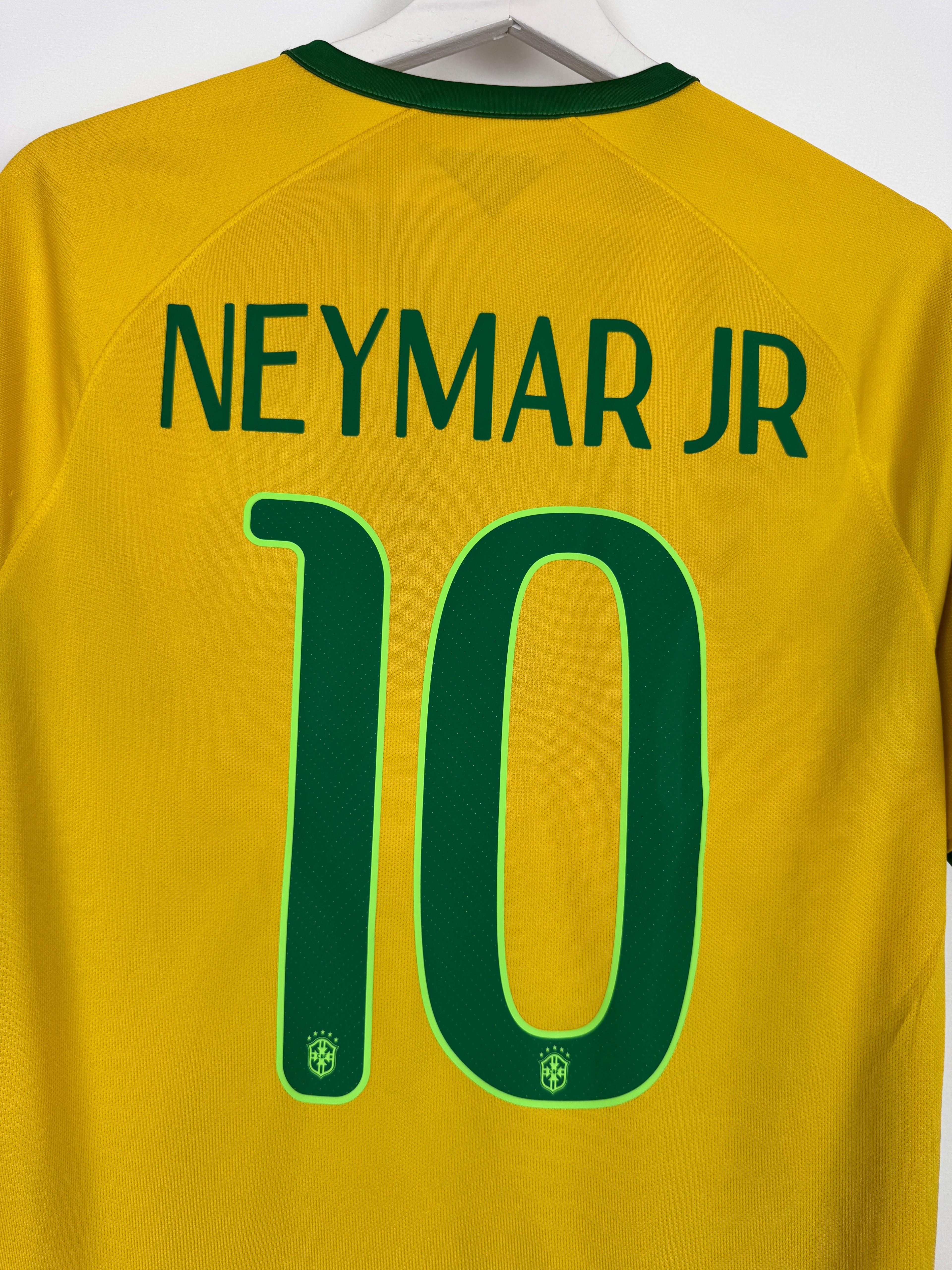 MAILLOT DE FOOTBALL BRÉSIL 2014 DOMICILE - NEYMAR JR #10 (S)